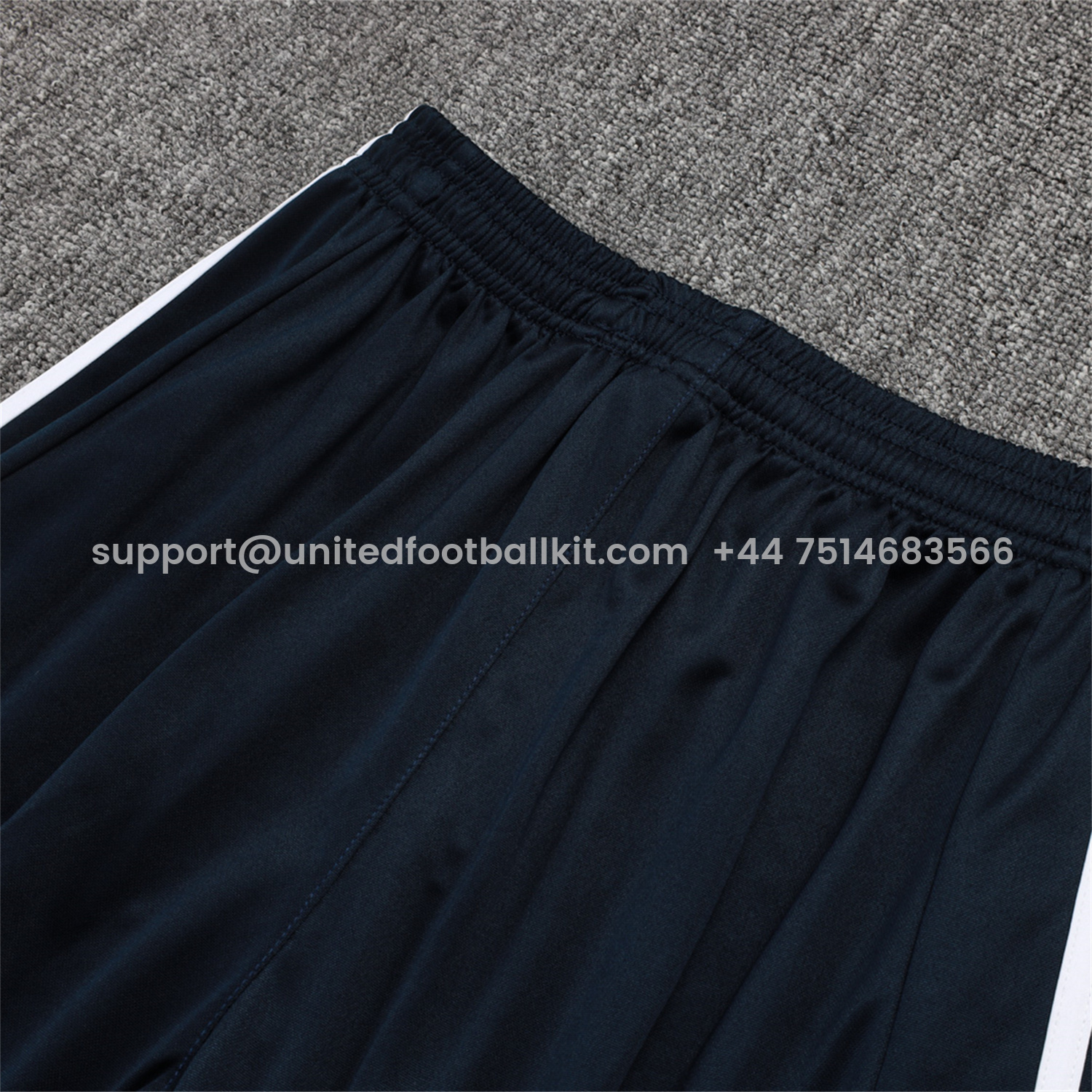 Unitedfootballkit.com | Real Madrid 25-26 Long Sleeve Training Set - Deep Blue Urban Purist Style -Customize Name, Number and Patch | Worldwide Shipping