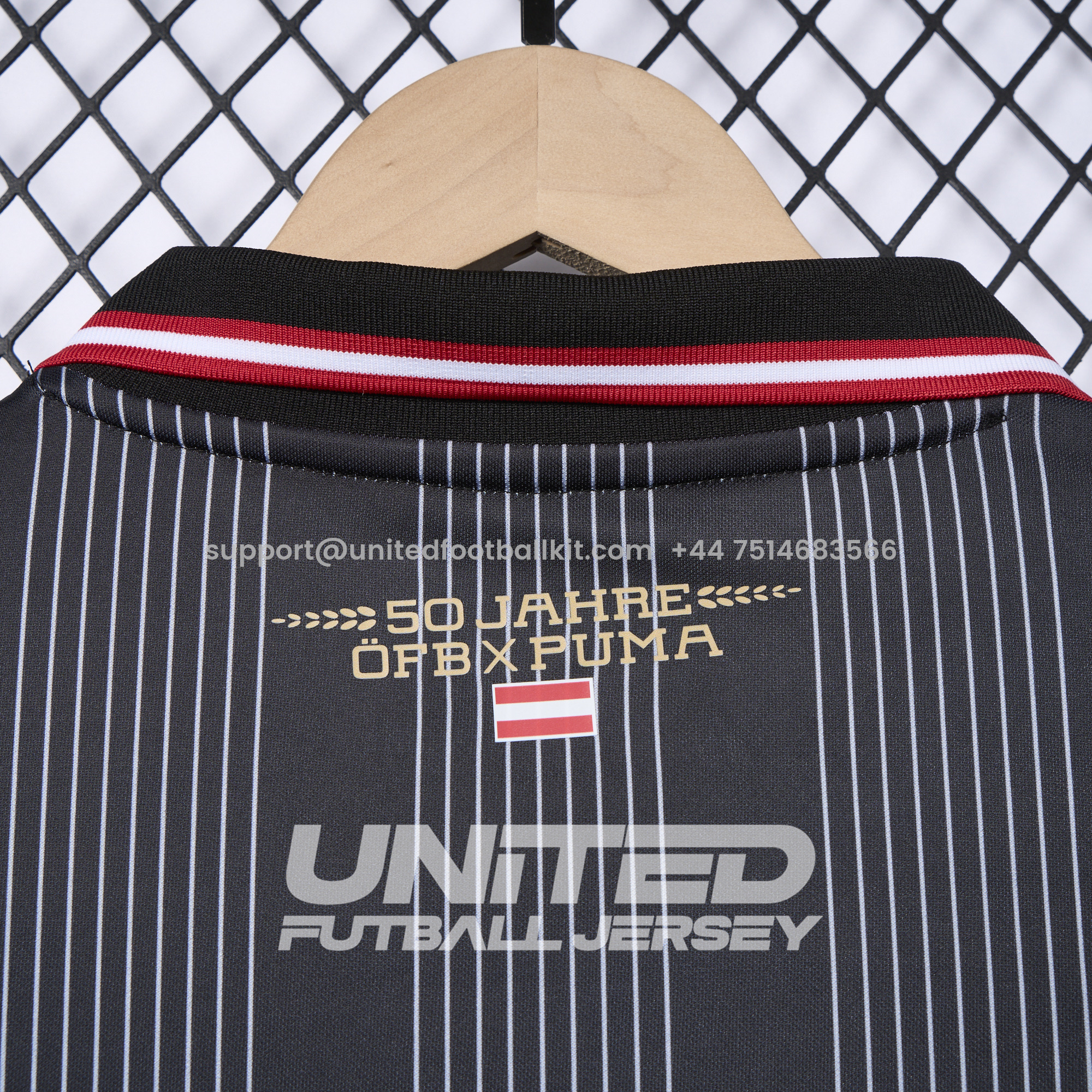 Unitedfootballkit.com | Austria 2024 50th Anniversary Long Sleeve Jersey - Fans Version -Customize Name, Number and Patch | Worldwide Shipping
