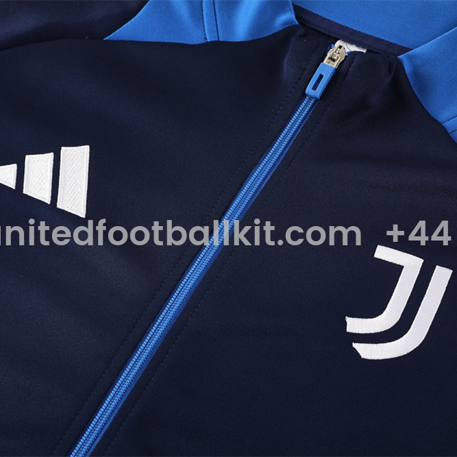 Unitedfootballkit.com | Juventus 24-25 Jacket Training Tracksuit - Royal Blue -Customize Name, Number and Patch | Worldwide Shipping
