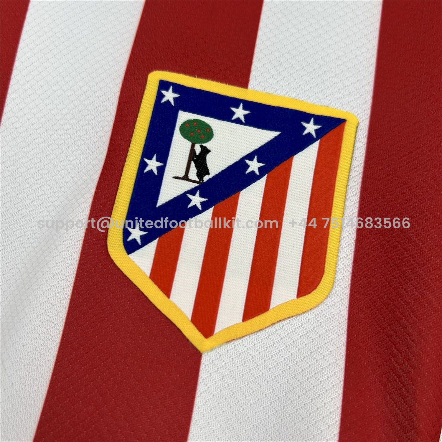 Unitedfootballkit.com | Atletico Madrid 25-26 Home (Informal-release Version) Jersey - Fans Version -Customize Name, Number and Patch | Worldwide Shipping