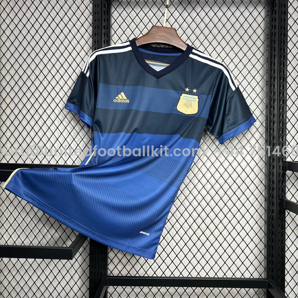 Unitedfootballkit.com | Retro Argentina 2014 Away Stadium Jersey -Customize Name, Number and Patch | Worldwide Shipping