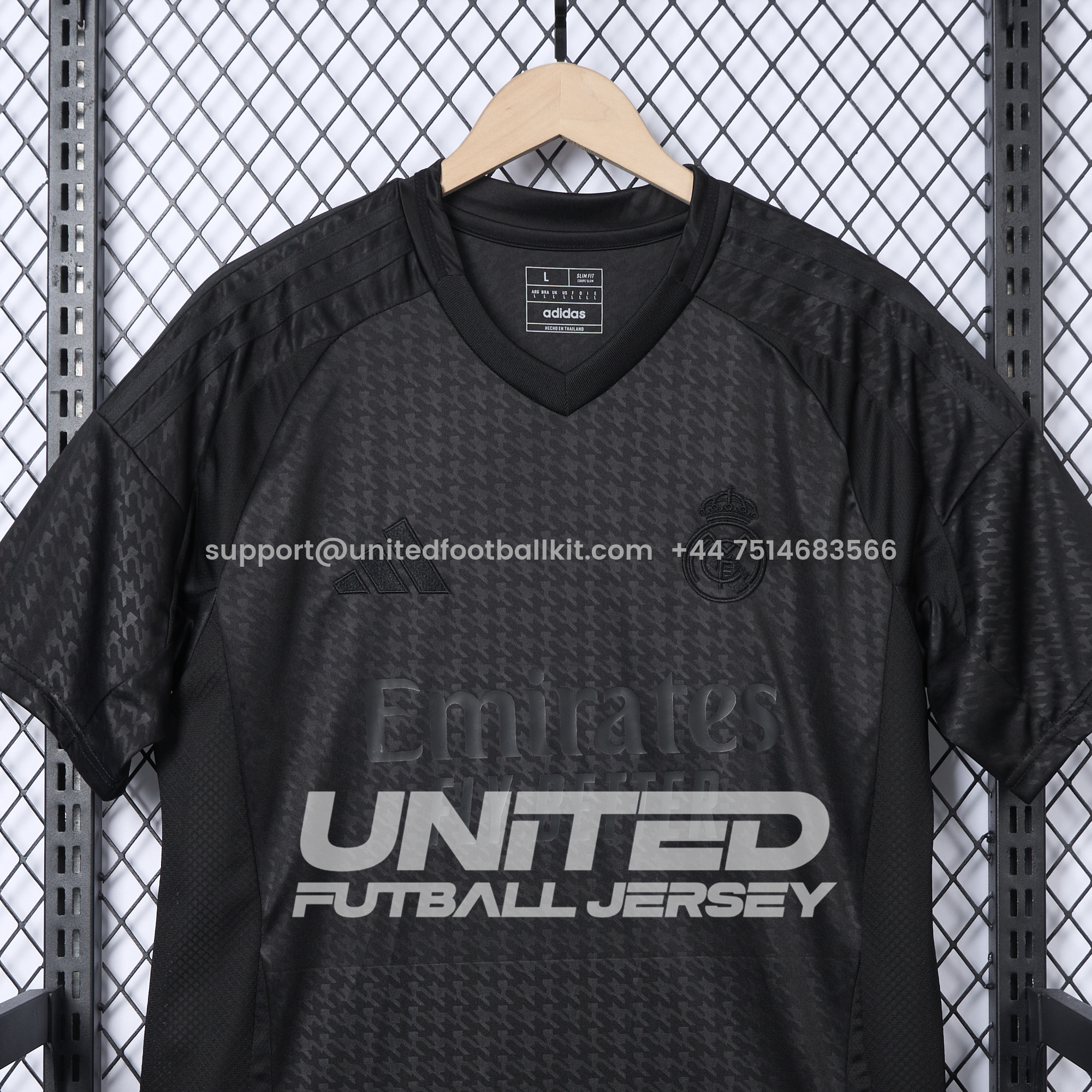 Unitedfootballkit.com | Real Madrid 24-25 Pure Black Special Edition Jersey - Fans Version -Customize Name, Number and Patch | Worldwide Shipping