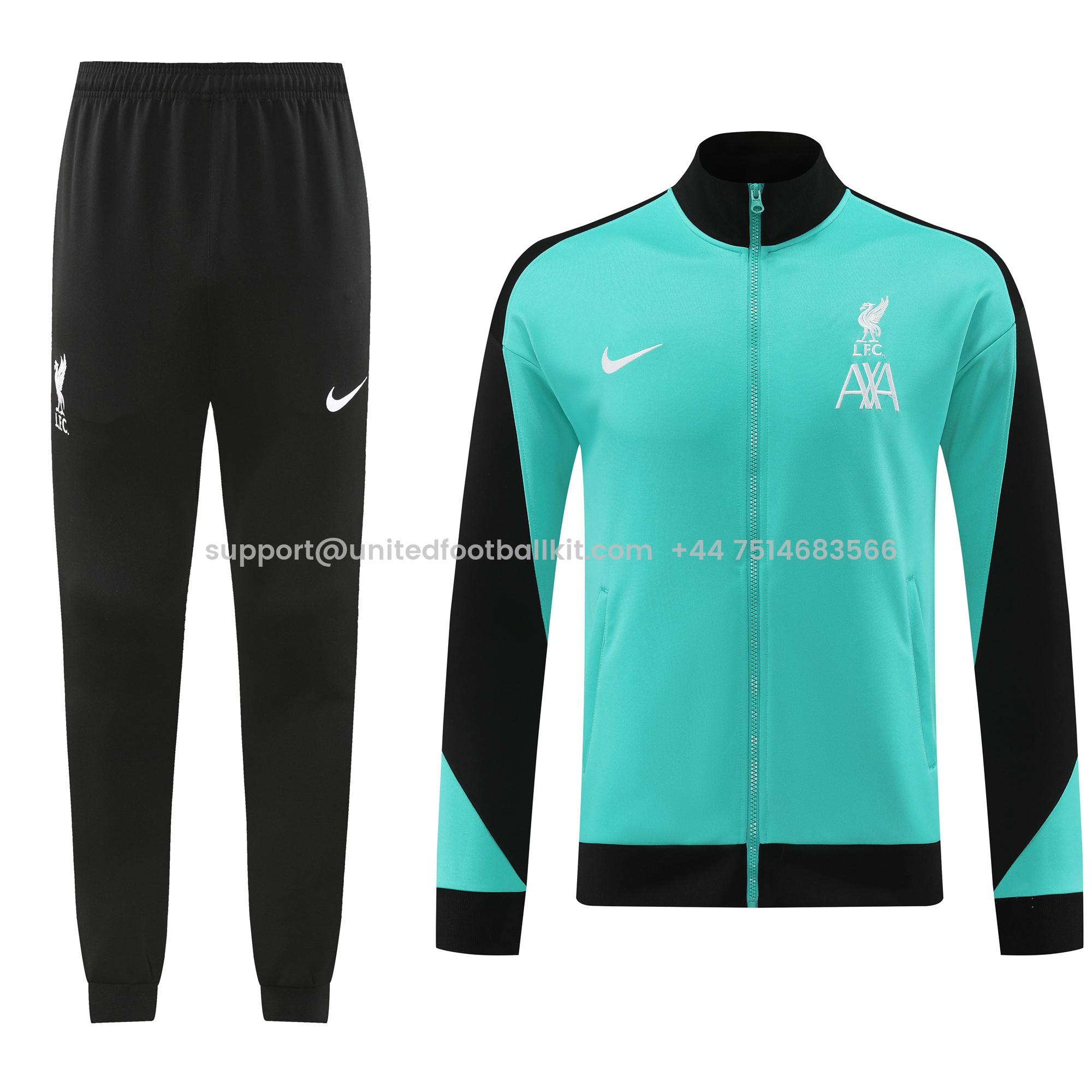 Unitedfootballkit.com | Liver.pool 24-25 Jacket Training Tracksuit - Green -Customize Name, Number and Patch | Worldwide Shipping