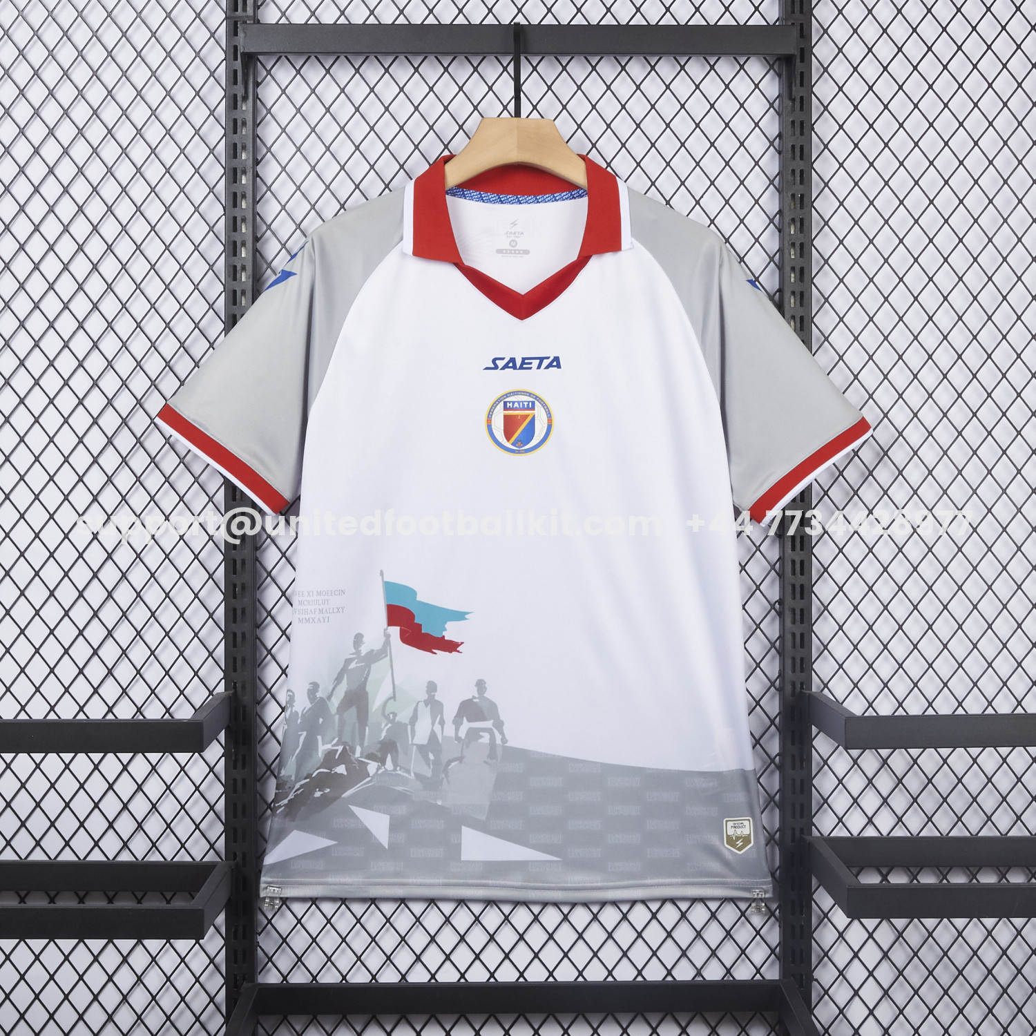 Unitedfootballkit.com | Haiti 26-27 Away Jersey - Fans Version -Customize Name, Number and Patch | Worldwide Shipping