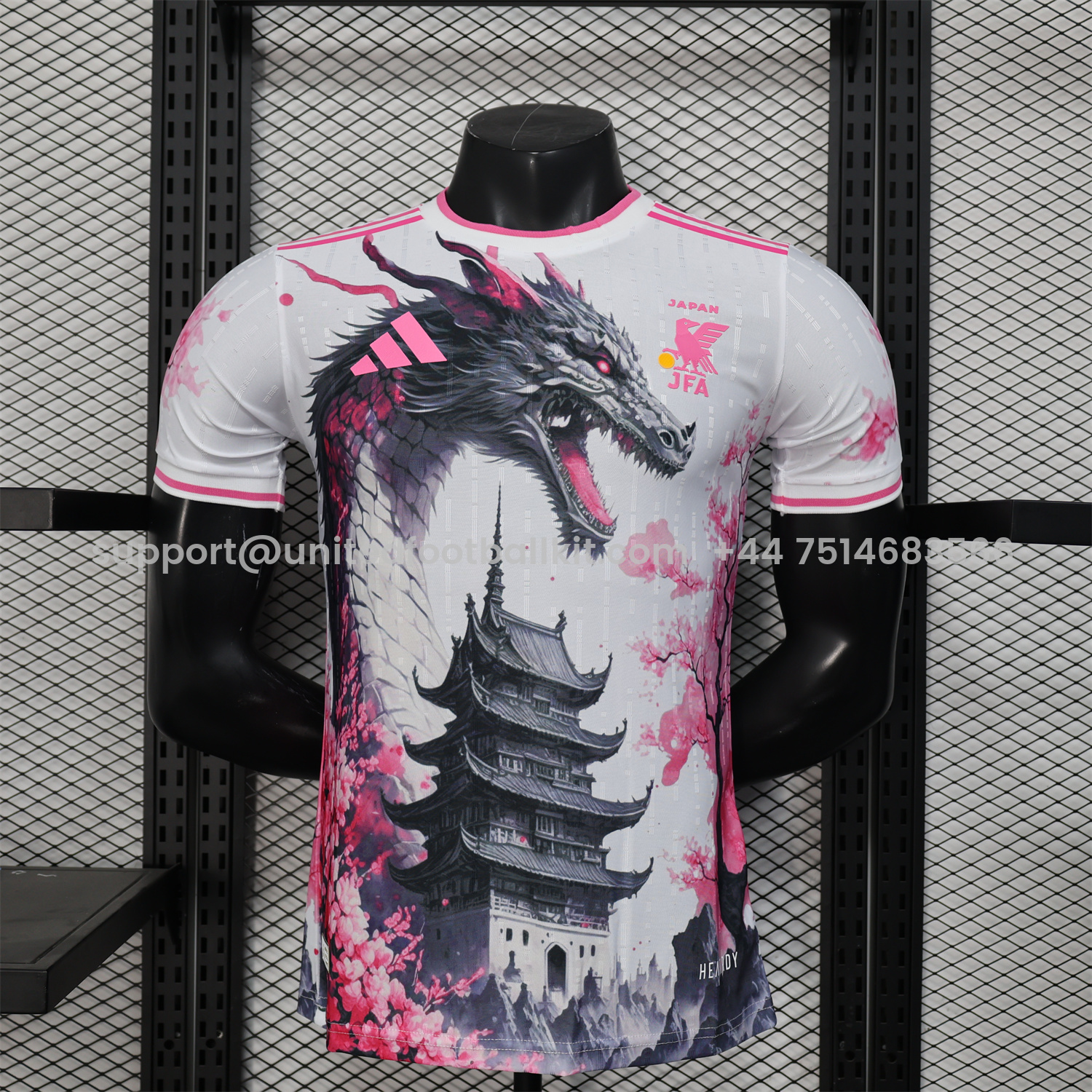 Unitedfootballkit.com | Japan 25-26 Black Dragon & Tower White Special Edition Jersey - Player Version -Customize Name, Number and Patch | Worldwide Shipping