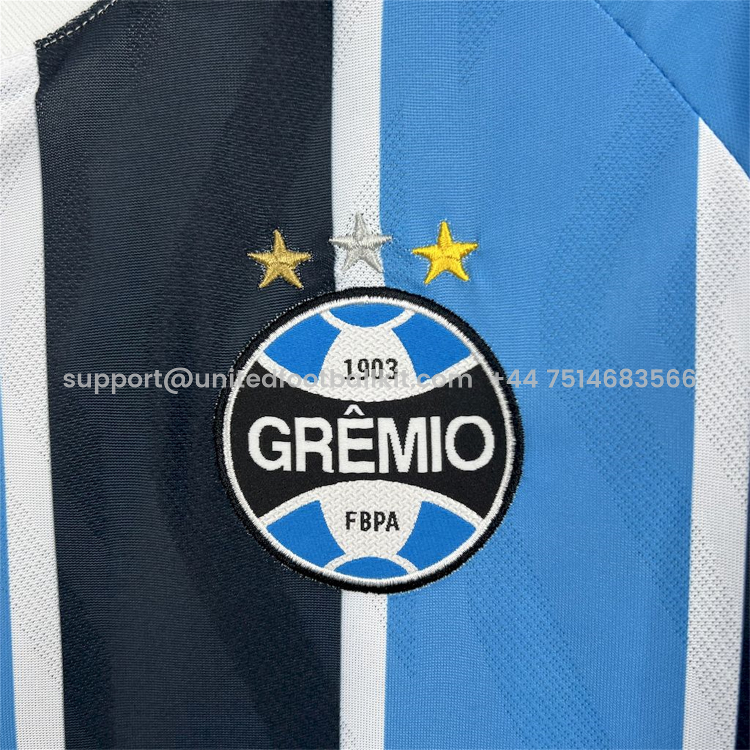 Unitedfootballkit.com | Gremio 25-26 Home Long Sleeves Jersey with Sponsor - Fans Version -Customize Name, Number and Patch | Worldwide Shipping