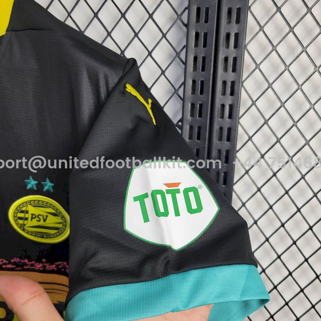Unitedfootballkit.com | PSV Eindhoven 24-25 Away Jersey - Fans Version -Customize Name, Number and Patch | Worldwide Shipping