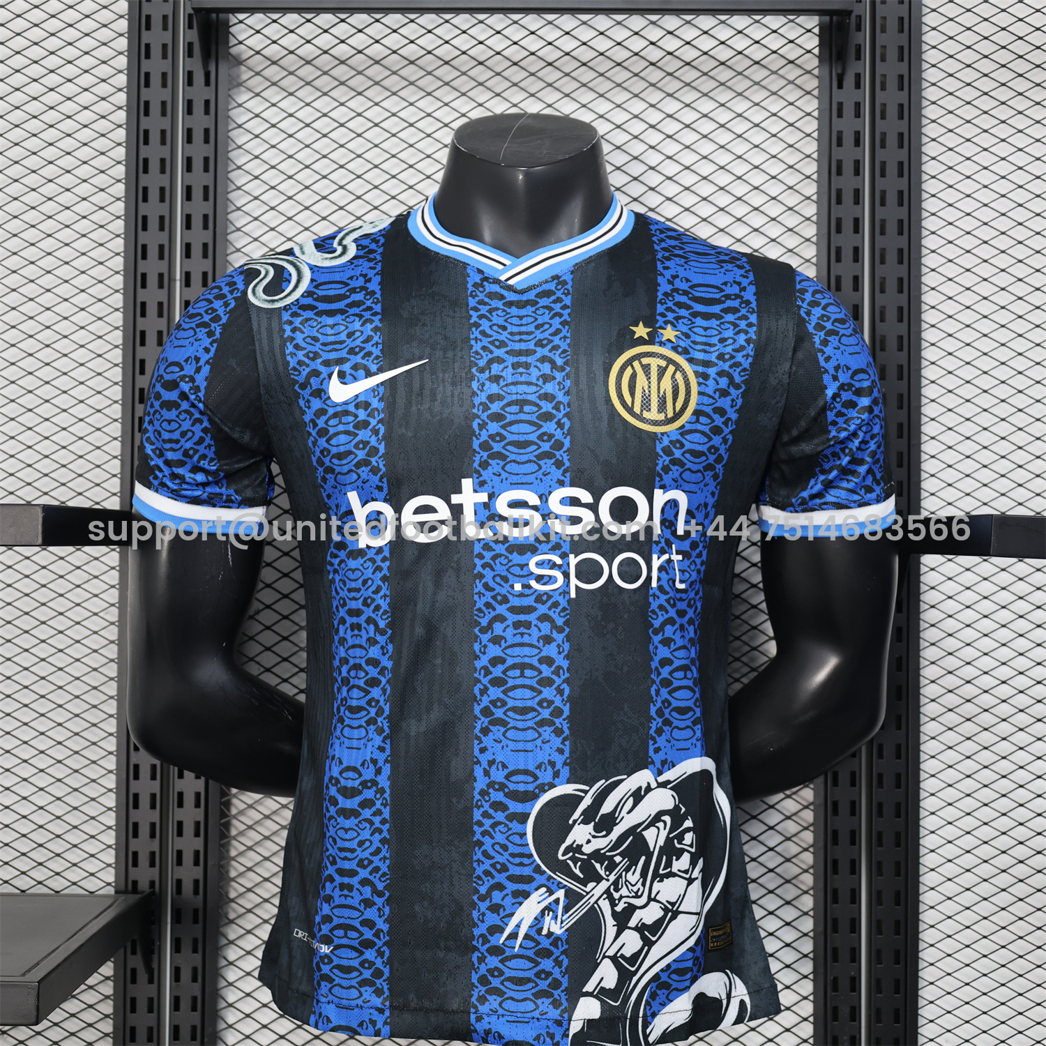 Unitedfootballkit.com | Inter Milan 24-25 Blue Black Mamba Special Edition Jersey - Player Version -Customize Name, Number and Patch | Worldwide Shipping