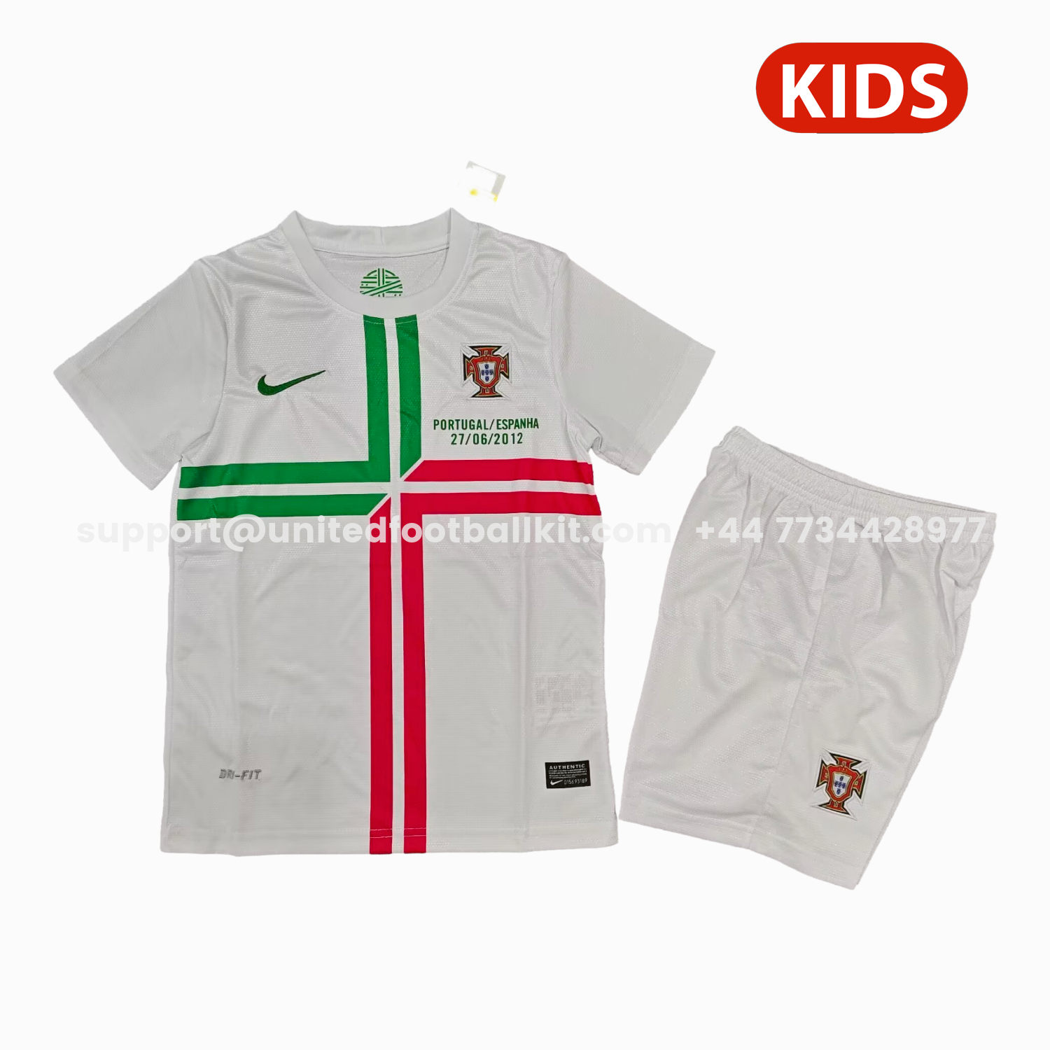 Unitedfootballkit.com | Retro Portugal 2012 Away Kids Kit -Customize Name, Number and Patch | Worldwide Shipping