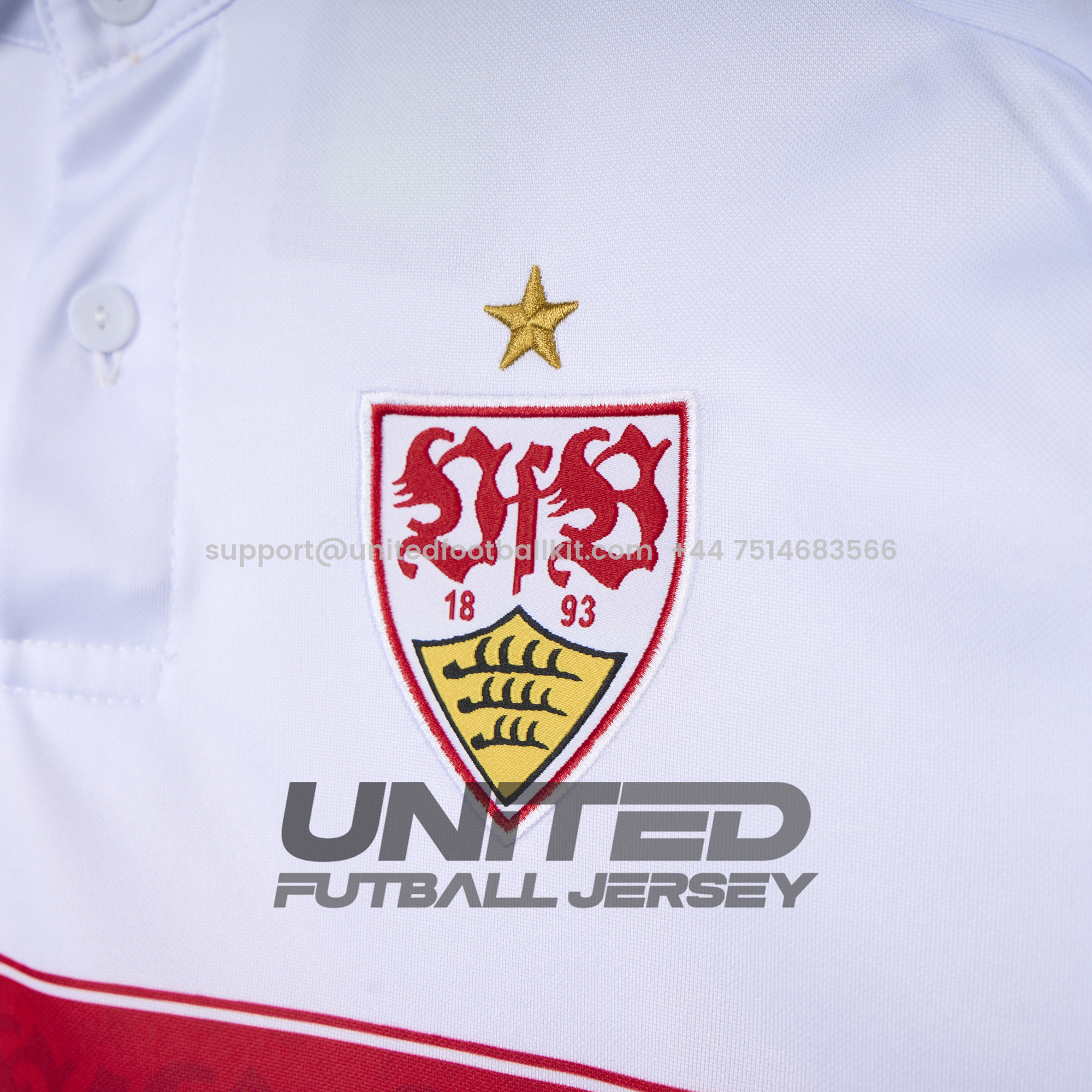 Unitedfootballkit.com | VfB Stuttgart 24-25 European Home Jersey - Fans Version -Customize Name, Number and Patch | Worldwide Shipping