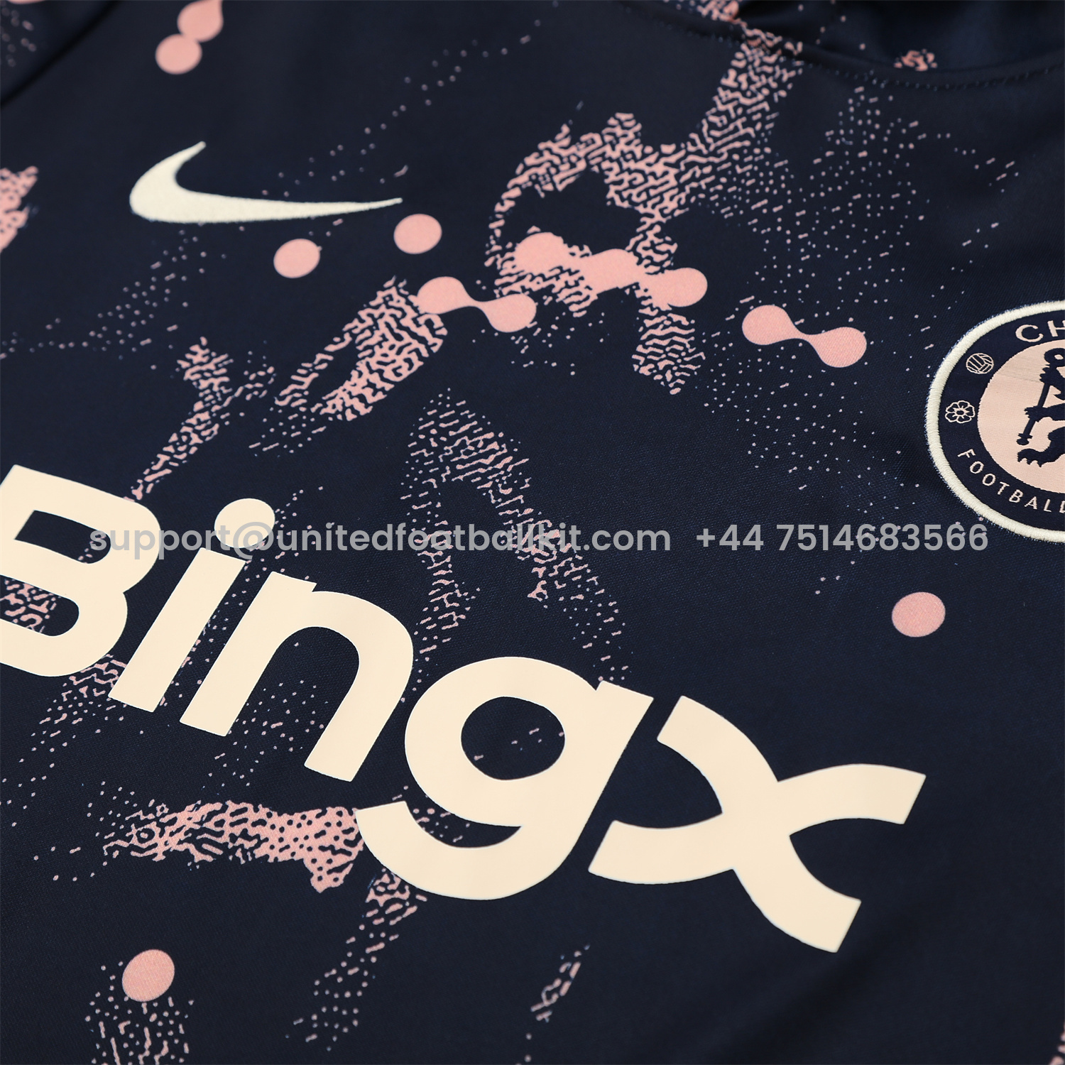 Unitedfootballkit.com | C.H.E.L.S.E.A 25-26 Traning Hoodie Set - Deep Blue With Royal Blue -Customize Name, Number and Patch | Worldwide Shipping