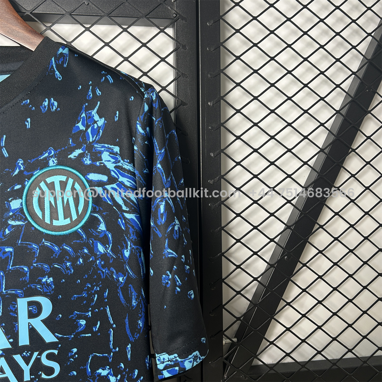 Unitedfootballkit.com | Inter Milan 25-26 Blue Snake Pattern Pre-Match Training Jersey - Fans Version -Customize Name, Number and Patch | Worldwide Shipping