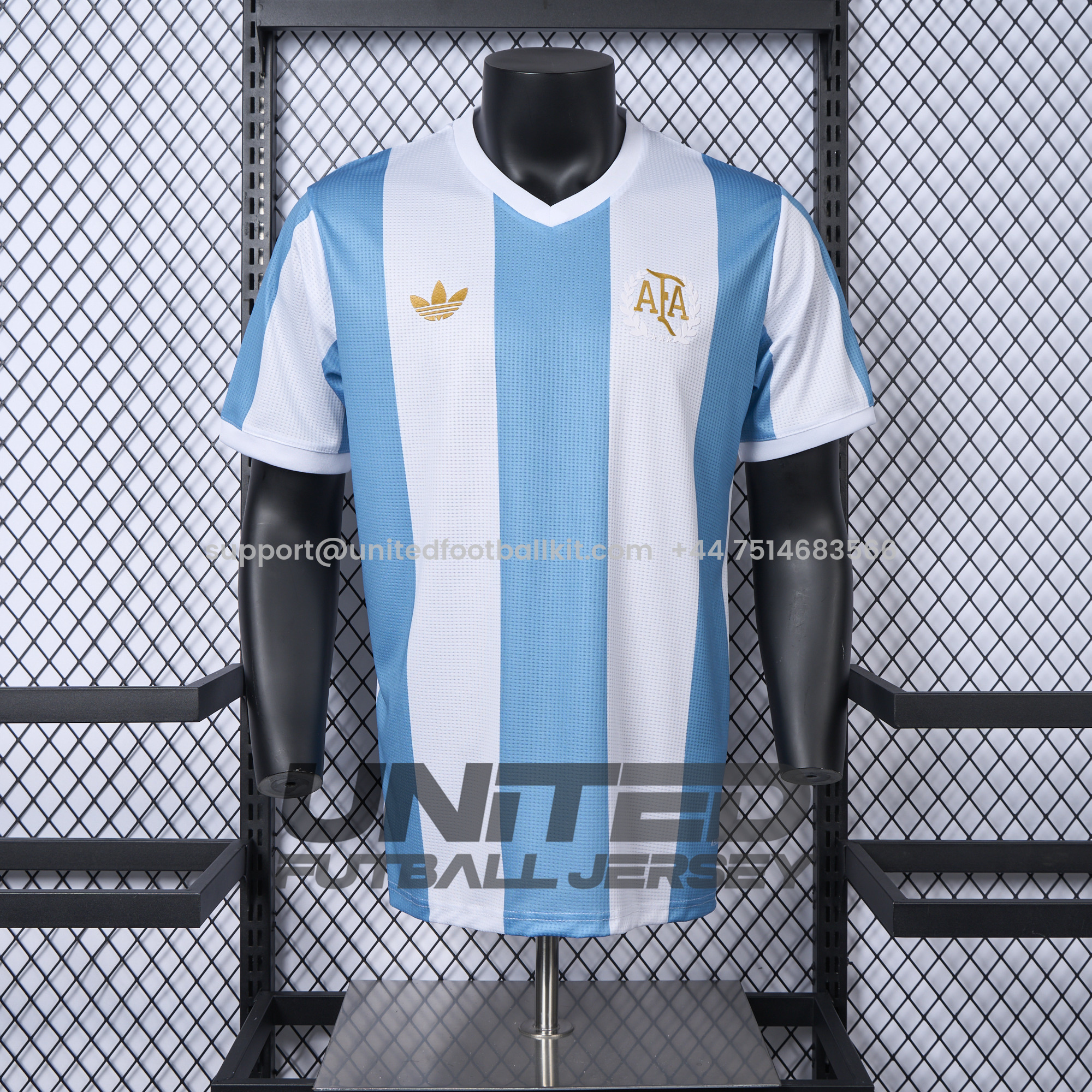 Unitedfootballkit.com | Argentina 24-25 Adi 50 Years Anniversary Jersey - Player Version -Customize Name, Number and Patch | Worldwide Shipping