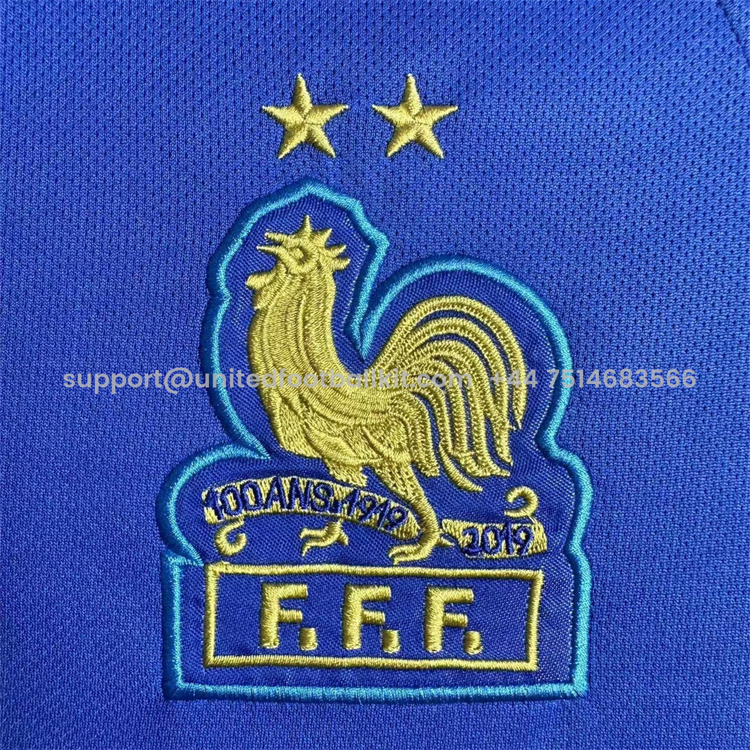 Unitedfootballkit.com | Retro France 2019 100th Anniversary Jersey -Customize Name, Number and Patch | Worldwide Shipping