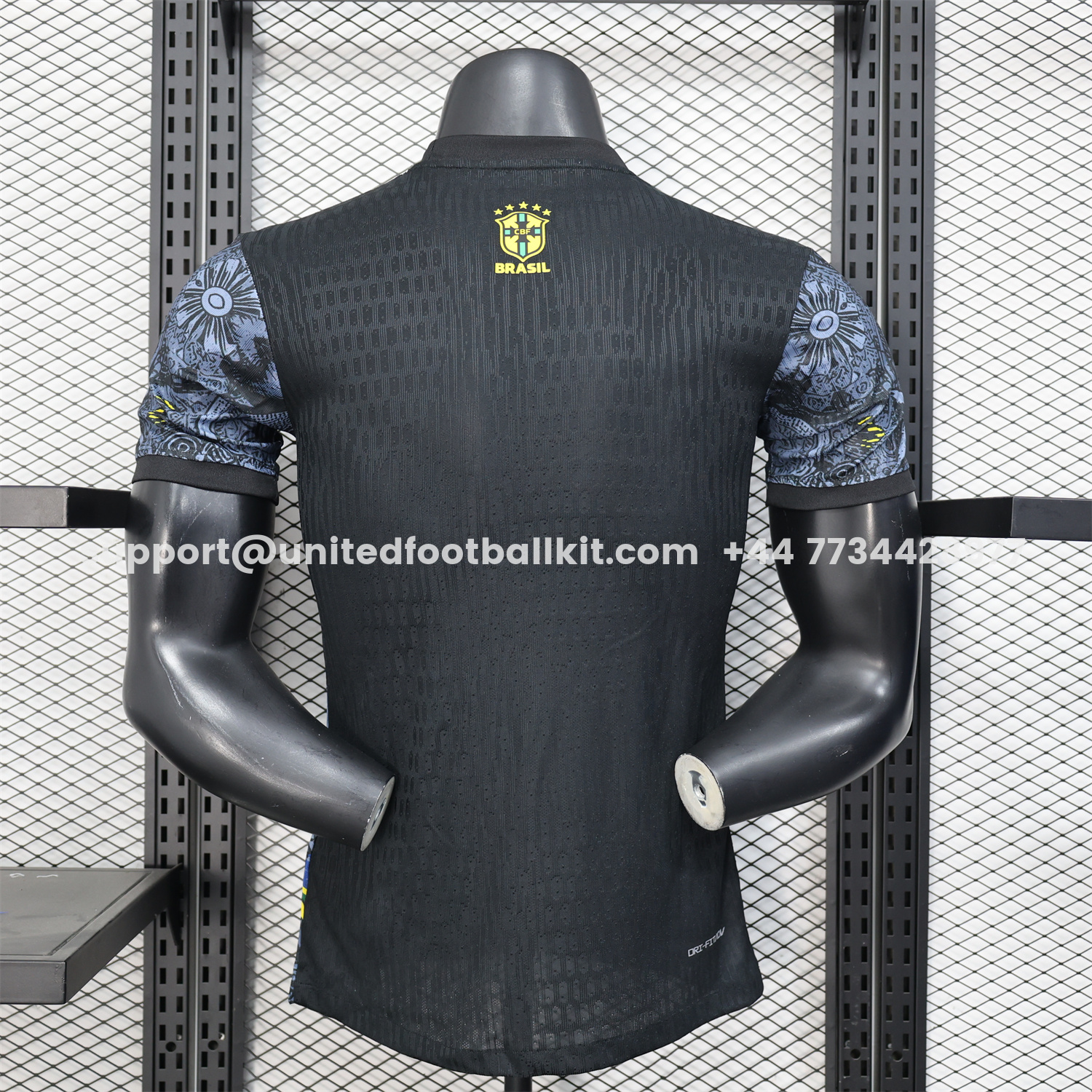 Unitedfootballkit.com | Brazil 25-26 Colorful Jesus Statue Special Black Jersey - Player Version -Customize Name, Number and Patch | Worldwide Shipping