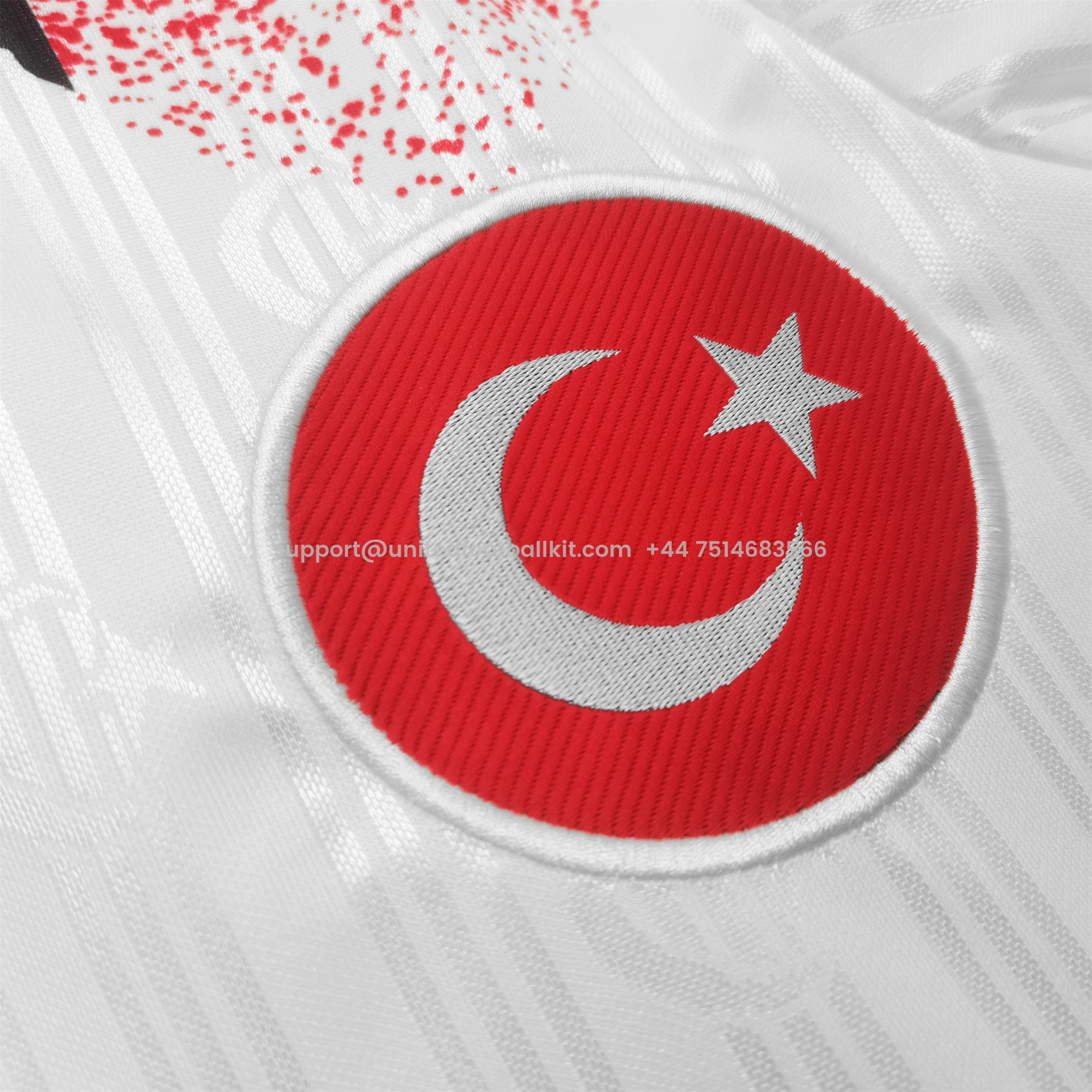 Unitedfootballkit.com | Retro Turkey 1996 Away Stadium Jersey -Customize Name, Number and Patch | Worldwide Shipping