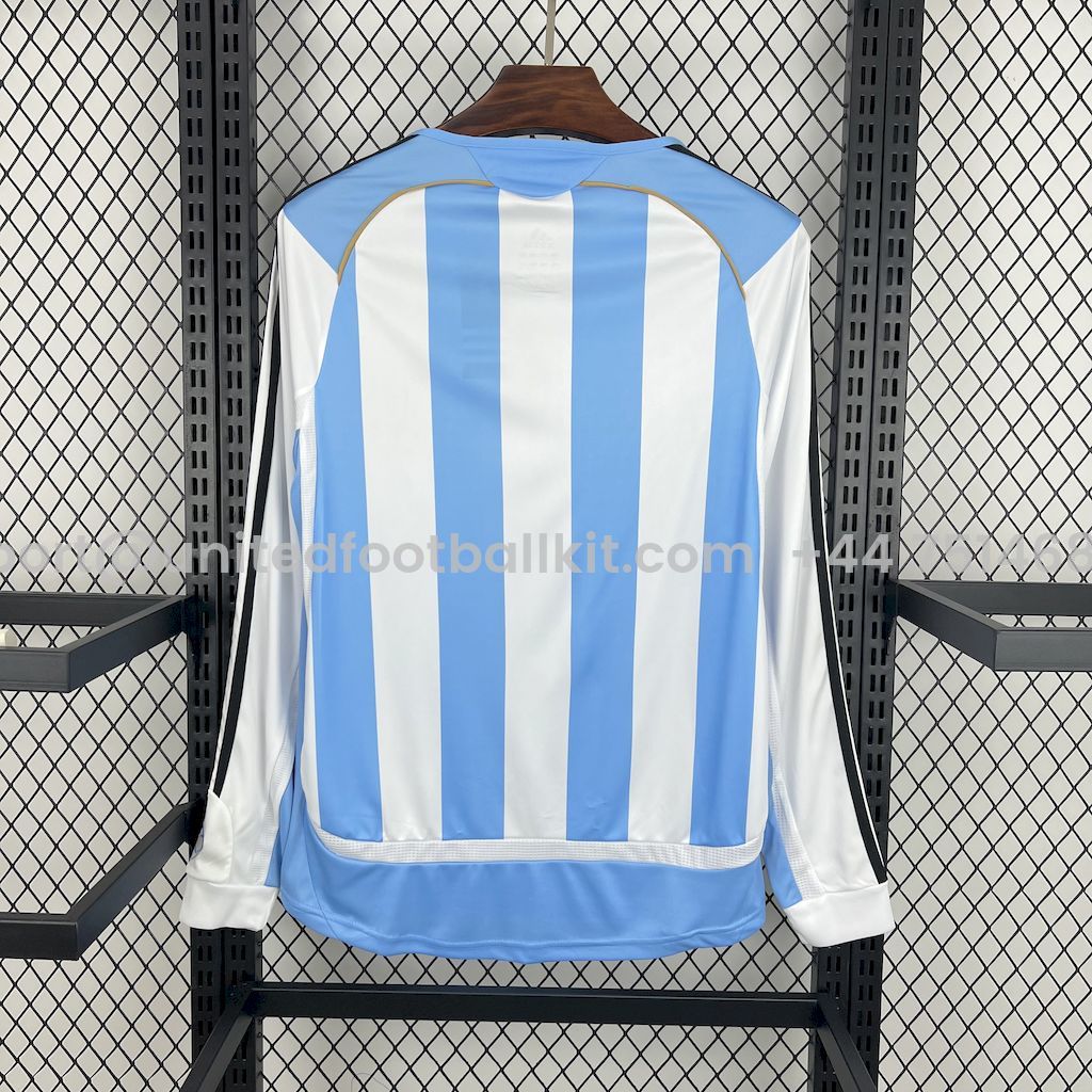 Unitedfootballkit.com | Retro Argentina 2006 Home Long Sleeves Jersey -Customize Name, Number and Patch | Worldwide Shipping