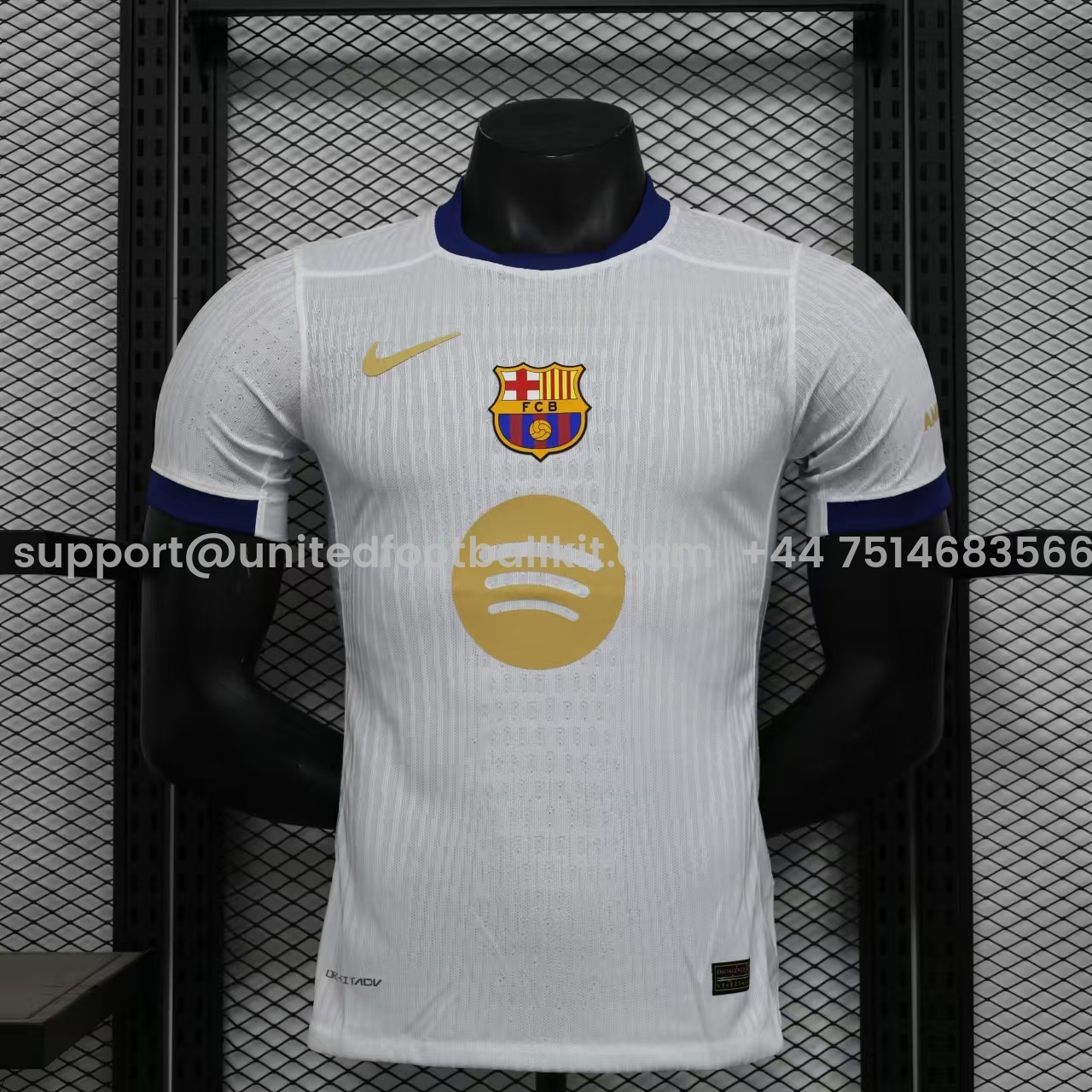 Unitedfootballkit.com | Barcelona 24-25 White Special Edition Jersey - Player Version -Customize Name, Number and Patch | Worldwide Shipping