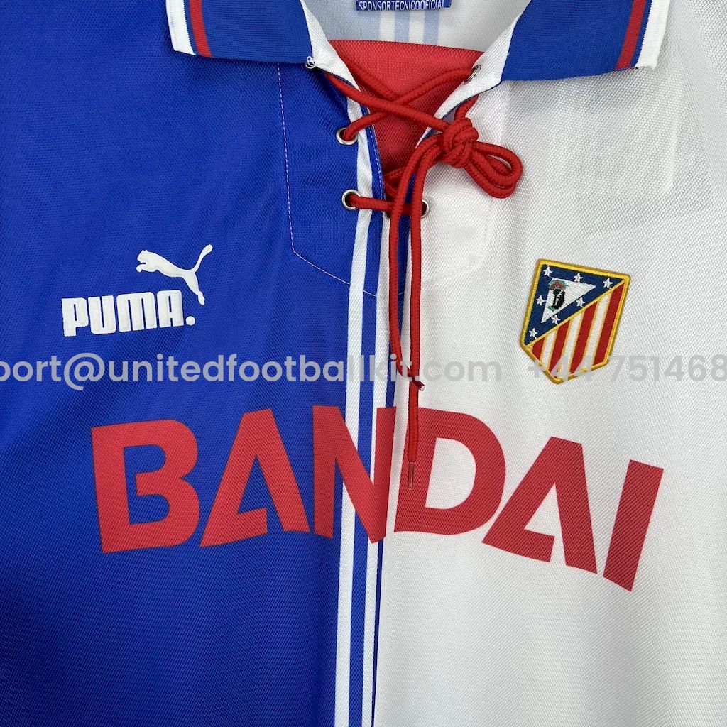 Unitedfootballkit.com | Retro Atletico Madrid 1996-97 Third Jersey -Customize Name, Number and Patch | Worldwide Shipping