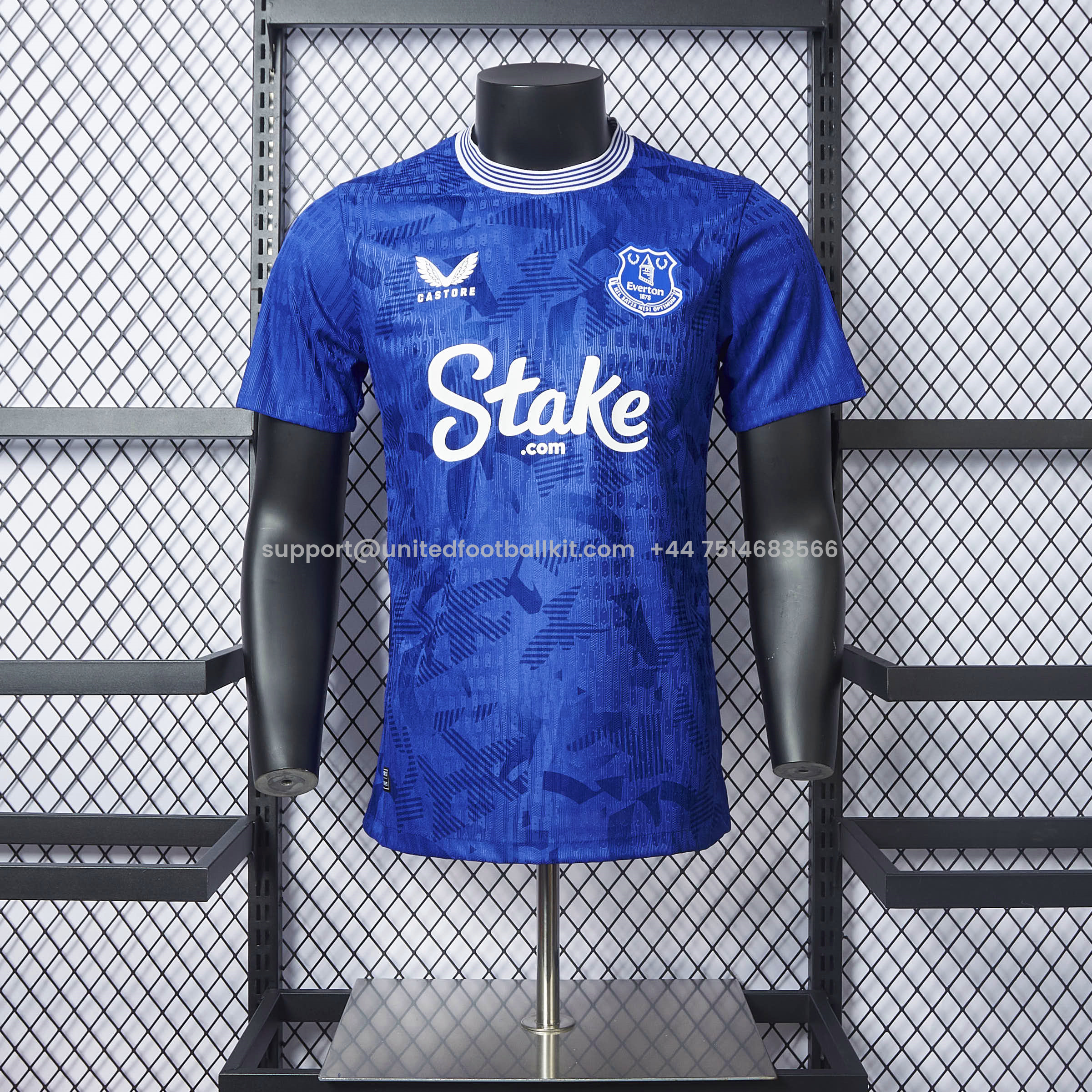 Unitedfootballkit.com | Everton 24-25 Home Stadium Jersey - Player Version -Customize Name, Number and Patch | Worldwide Shipping