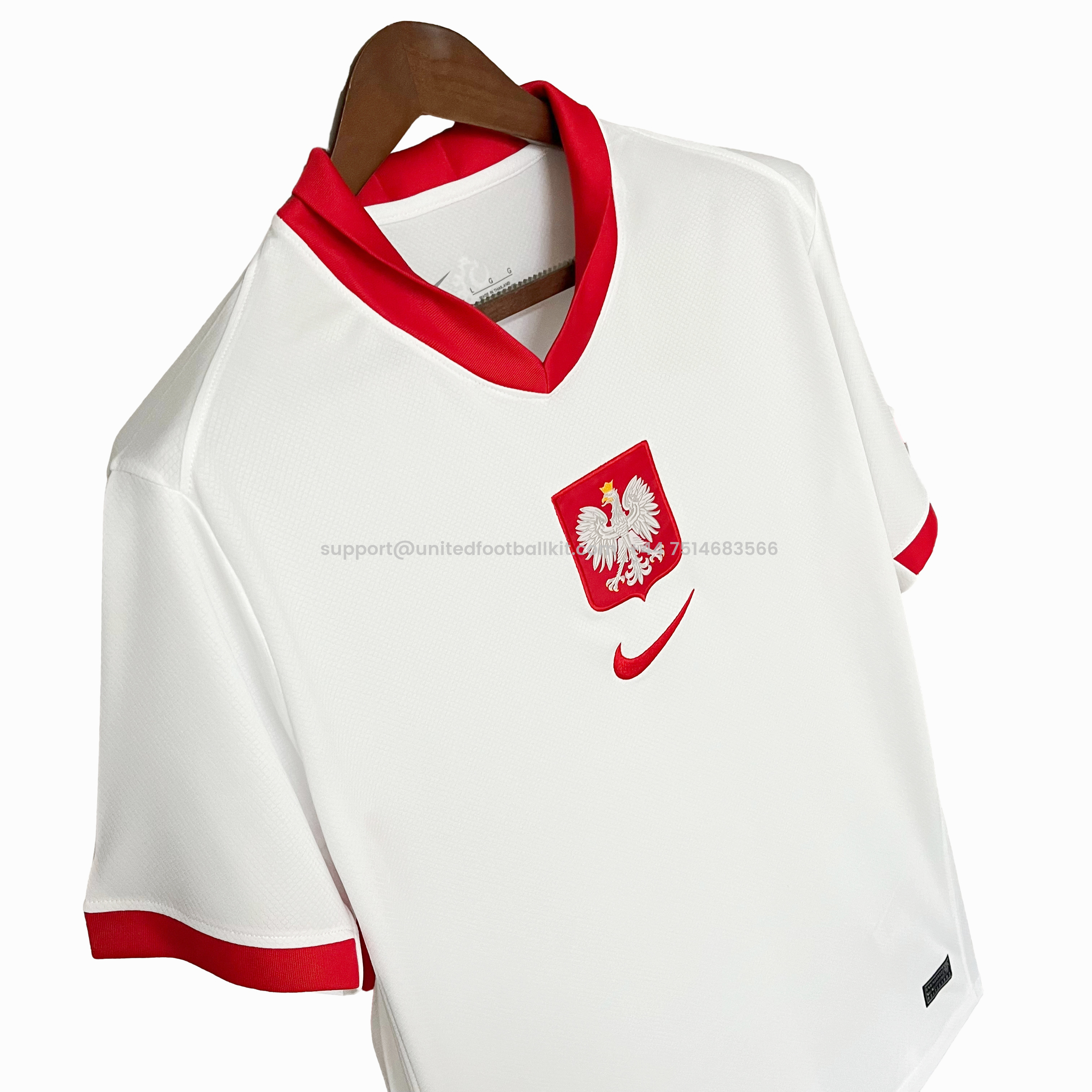 Unitedfootballkit.com | Poland 2024 Home Stadium Jersey - Fans Version -Customize Name, Number and Patch | Worldwide Shipping