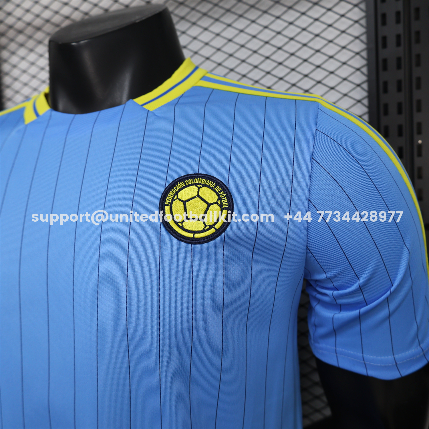 Unitedfootballkit.com | Colombia 2026 Terrace Icon Retro Casual Style Blue Jersey - Player Version -Customize Name, Number and Patch | Worldwide Shipping