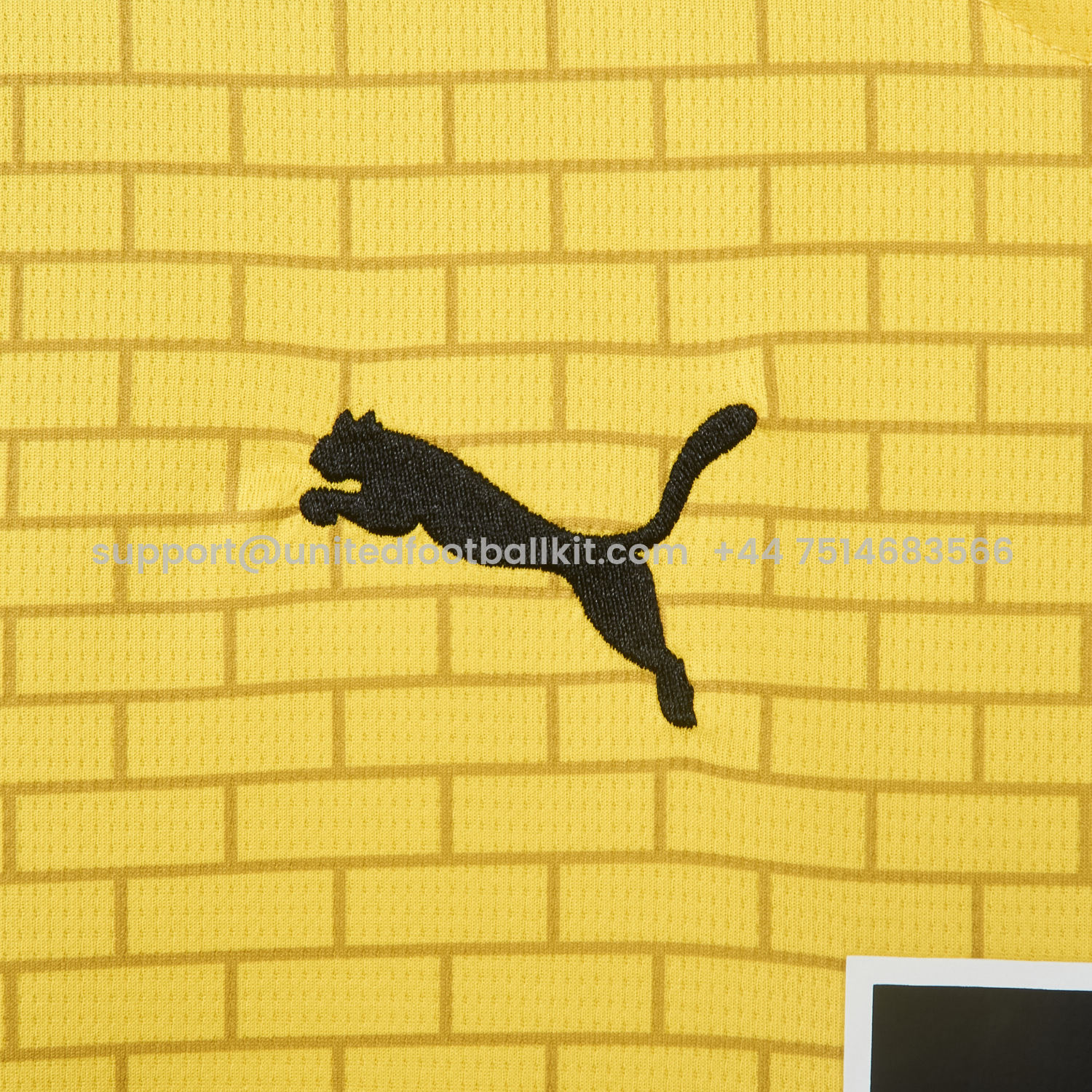 Unitedfootballkit.com | Dortmund 25-26 Pre-Match Training Yellow Brickwork Pattern Jersey - Fans Version -Customize Name, Number and Patch | Worldwide Shipping