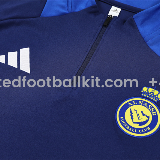Unitedfootballkit.com | Al Nassr Riyadh Victory 24-25 Long Sleeve Training Set - Royal Blue -Customize Name, Number and Patch | Worldwide Shipping