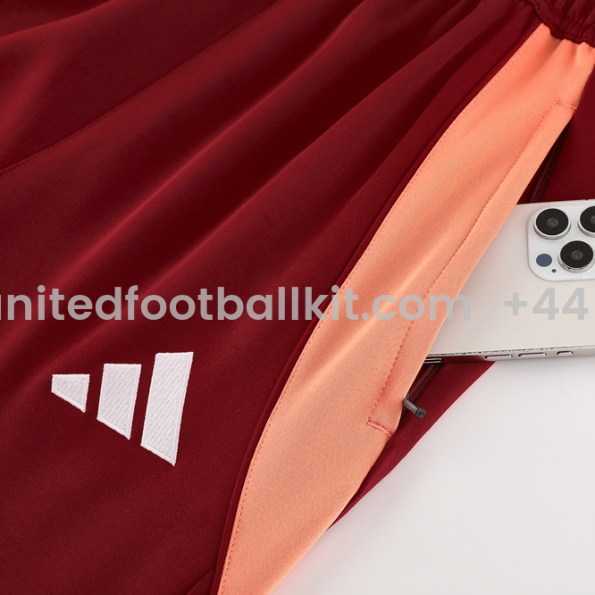 Unitedfootballkit.com | AS Roma 24-25 Originals LFSTLR Jacket Training Tracksuit - White Top and Red Pant -Customize Name, Number and Patch | Worldwide Shipping
