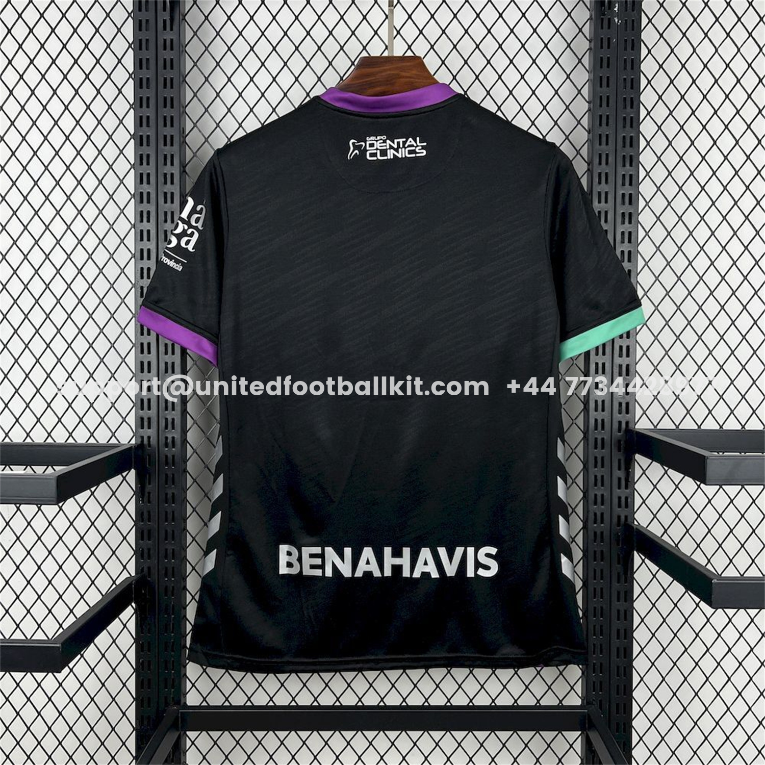 Unitedfootballkit.com | Malaga 25-26 Away Black Jersey - Fans Version -Customize Name, Number and Patch | Worldwide Shipping