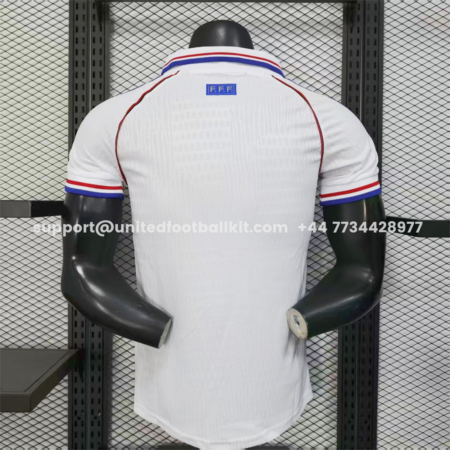 Unitedfootballkit.com | Retro France 1998 Away White Jersey - Player Version -Customize Name, Number and Patch | Worldwide Shipping