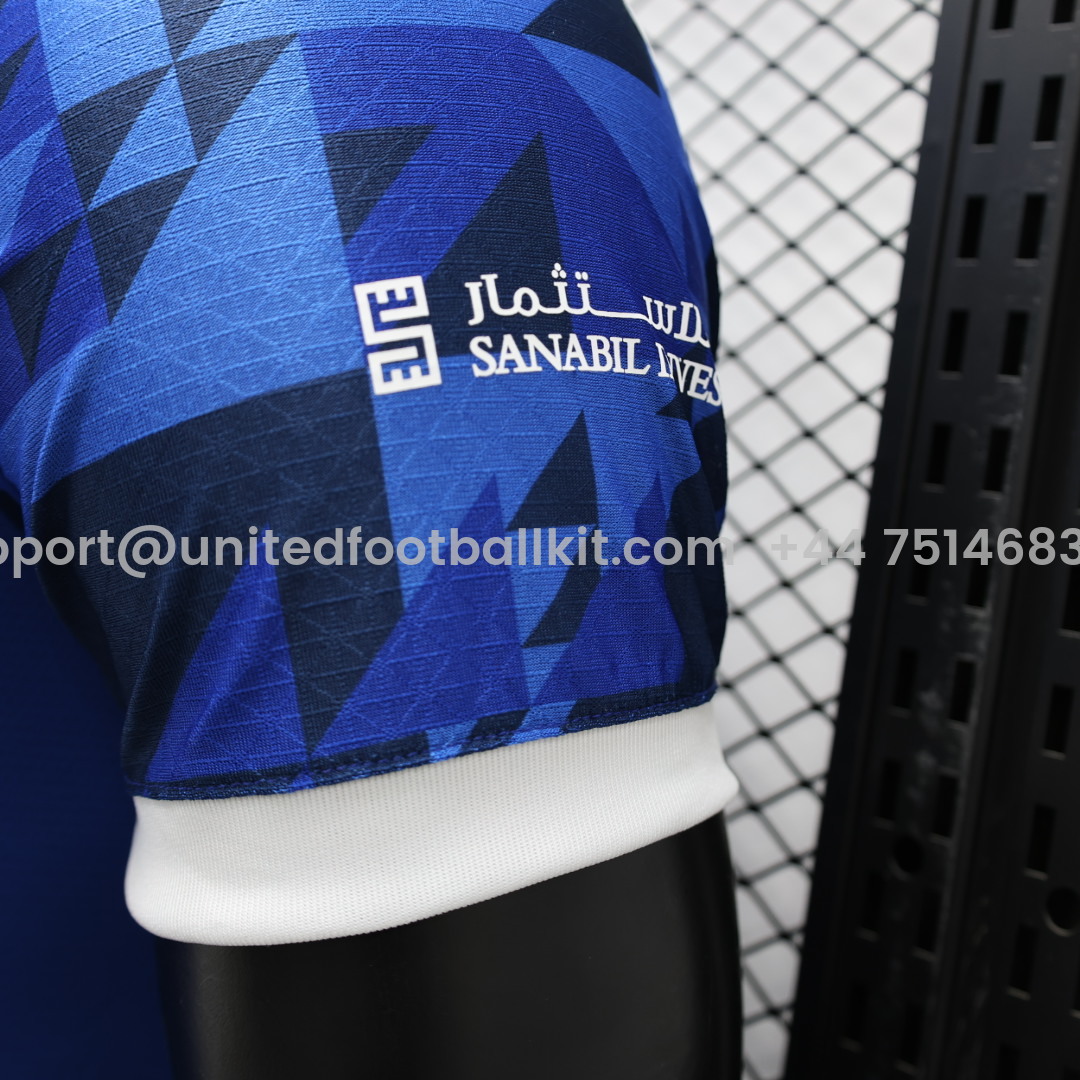 Unitedfootballkit.com | Al Hilal Riyadh Crescent 24-25 Home Stadium Jersey - Player Version -Customize Name, Number and Patch | Worldwide Shipping