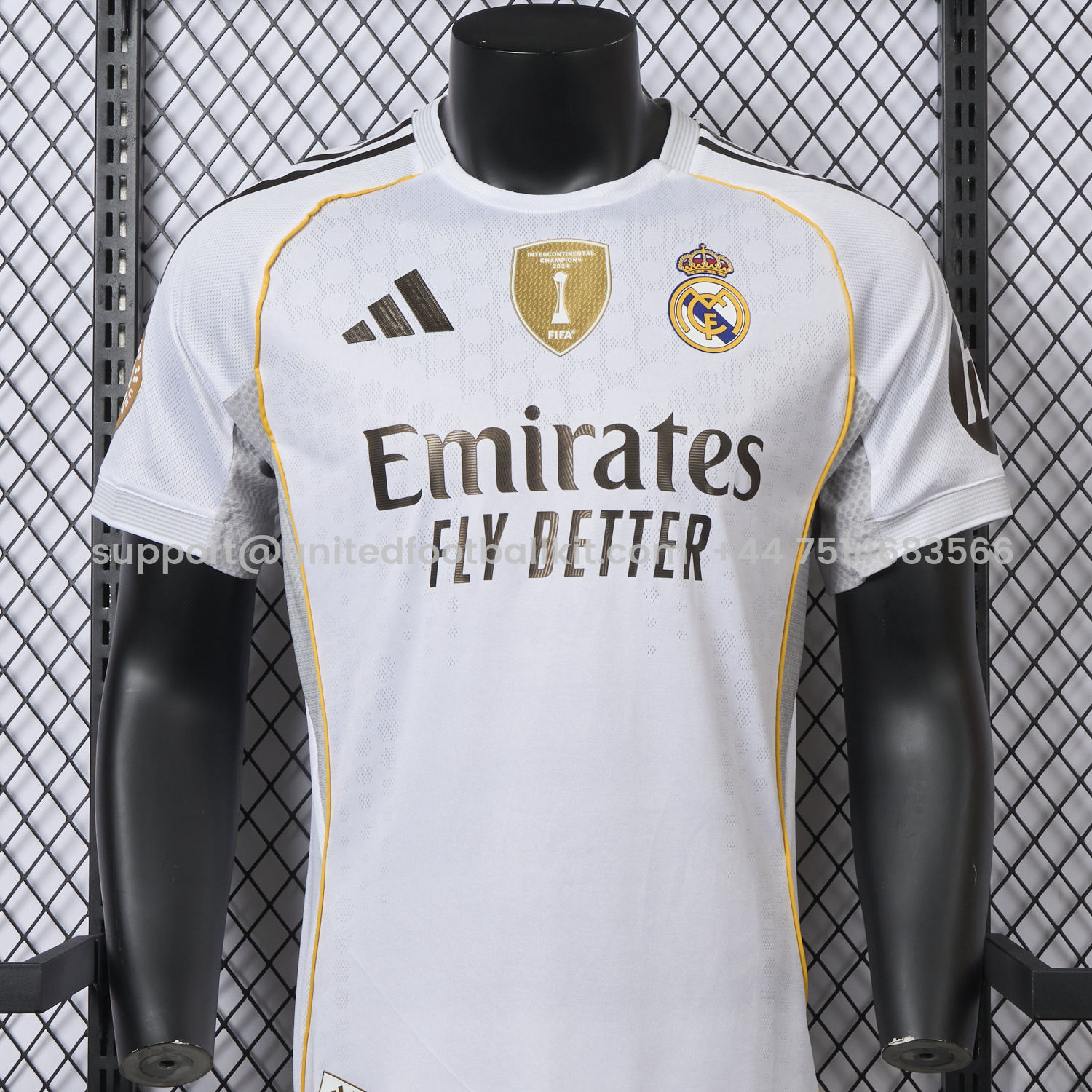 Unitedfootballkit.com | Real Madrid 25-26 Home White Jersey - Player Version -Customize Name, Number and Patch | Worldwide Shipping