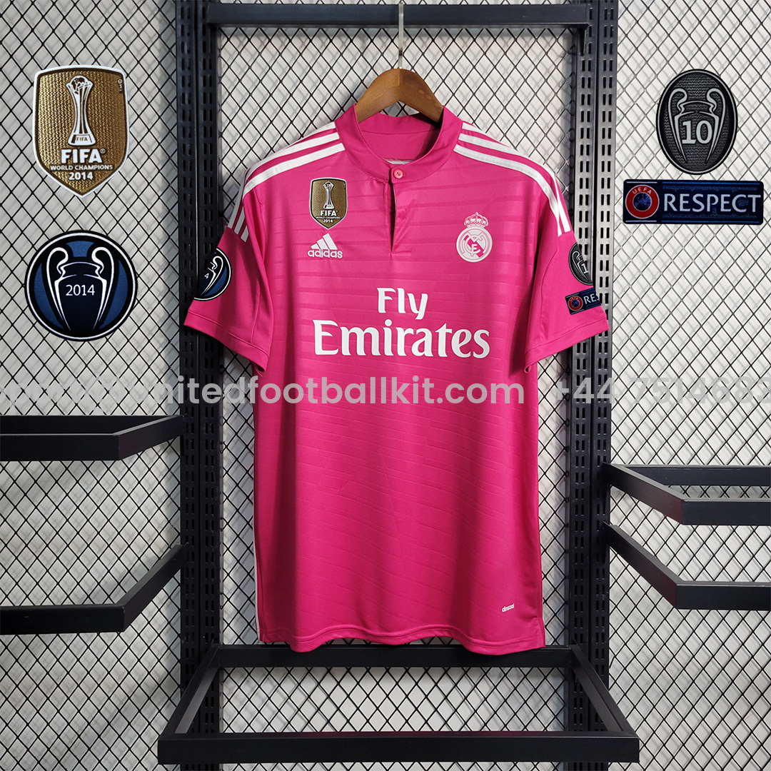 Unitedfootballkit.com | Retro Real Madrid 14-15 Away Stadium Jersey -Customize Name, Number and Patch | Worldwide Shipping