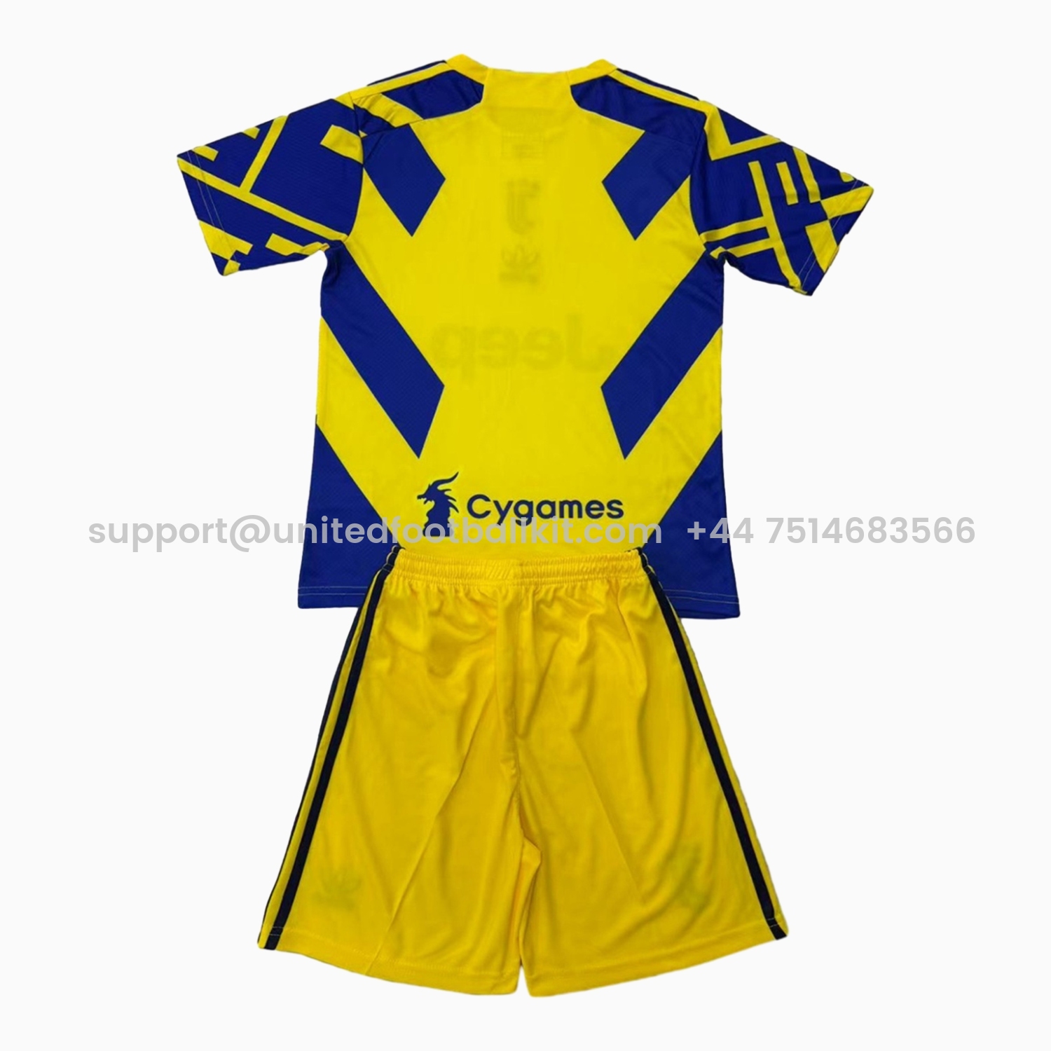 Unitedfootballkit.com | Juventus 24-25 Yellow Retro Style Kids Kit -Customize Name, Number and Patch | Worldwide Shipping