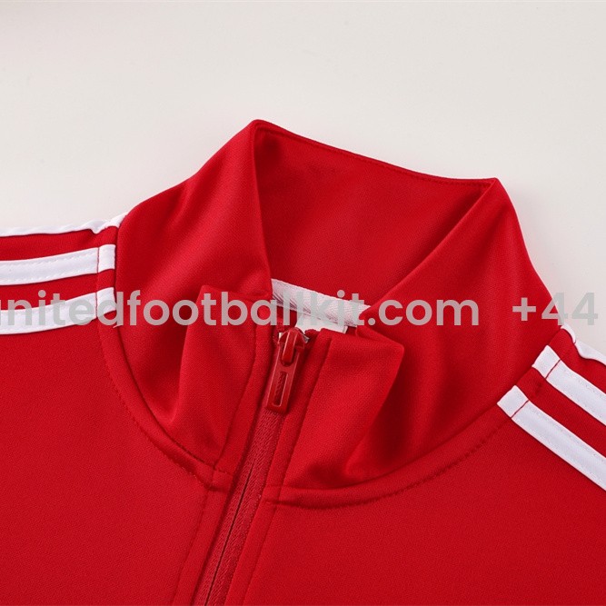Unitedfootballkit.com | Manchester United 24-25 Jacket Training Tracksuit - Red Top and Black Pants -Customize Name, Number and Patch | Worldwide Shipping