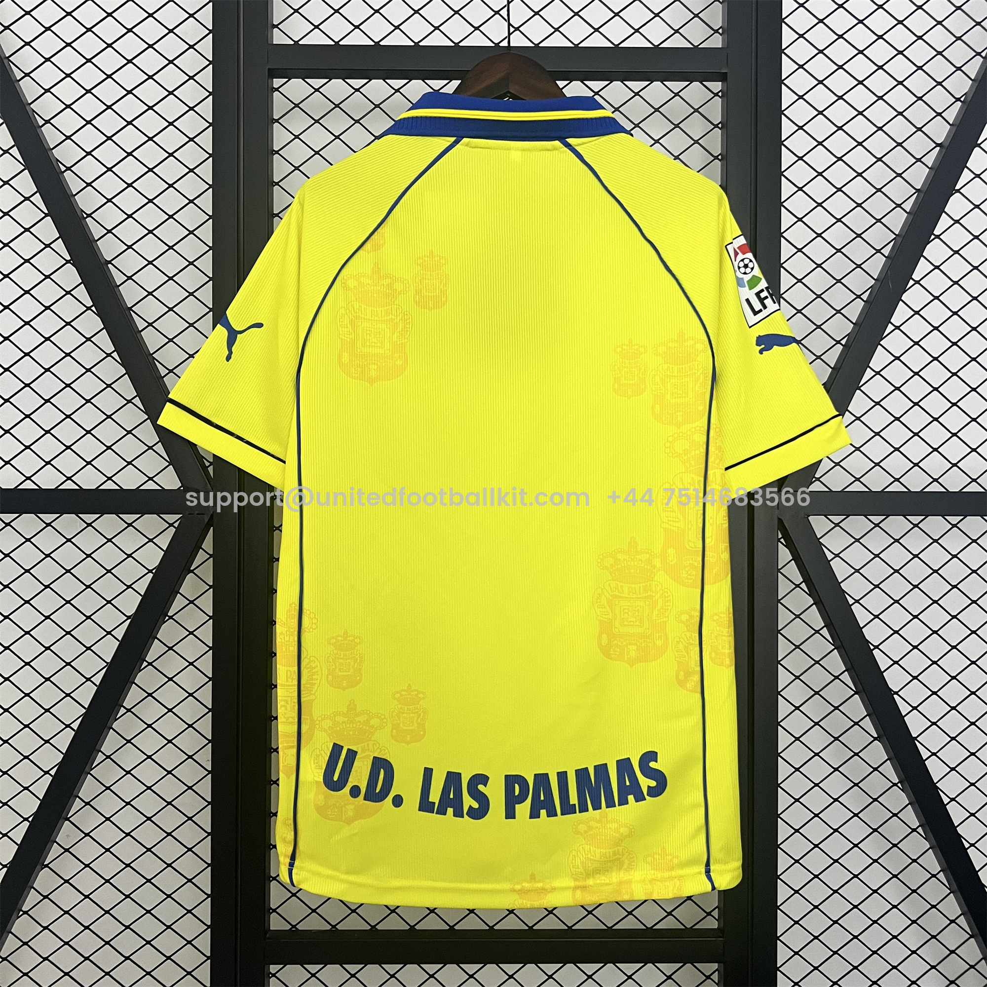 Unitedfootballkit.com | Retro Las Palmas 1997-98 Home Jersey -Customize Name, Number and Patch | Worldwide Shipping