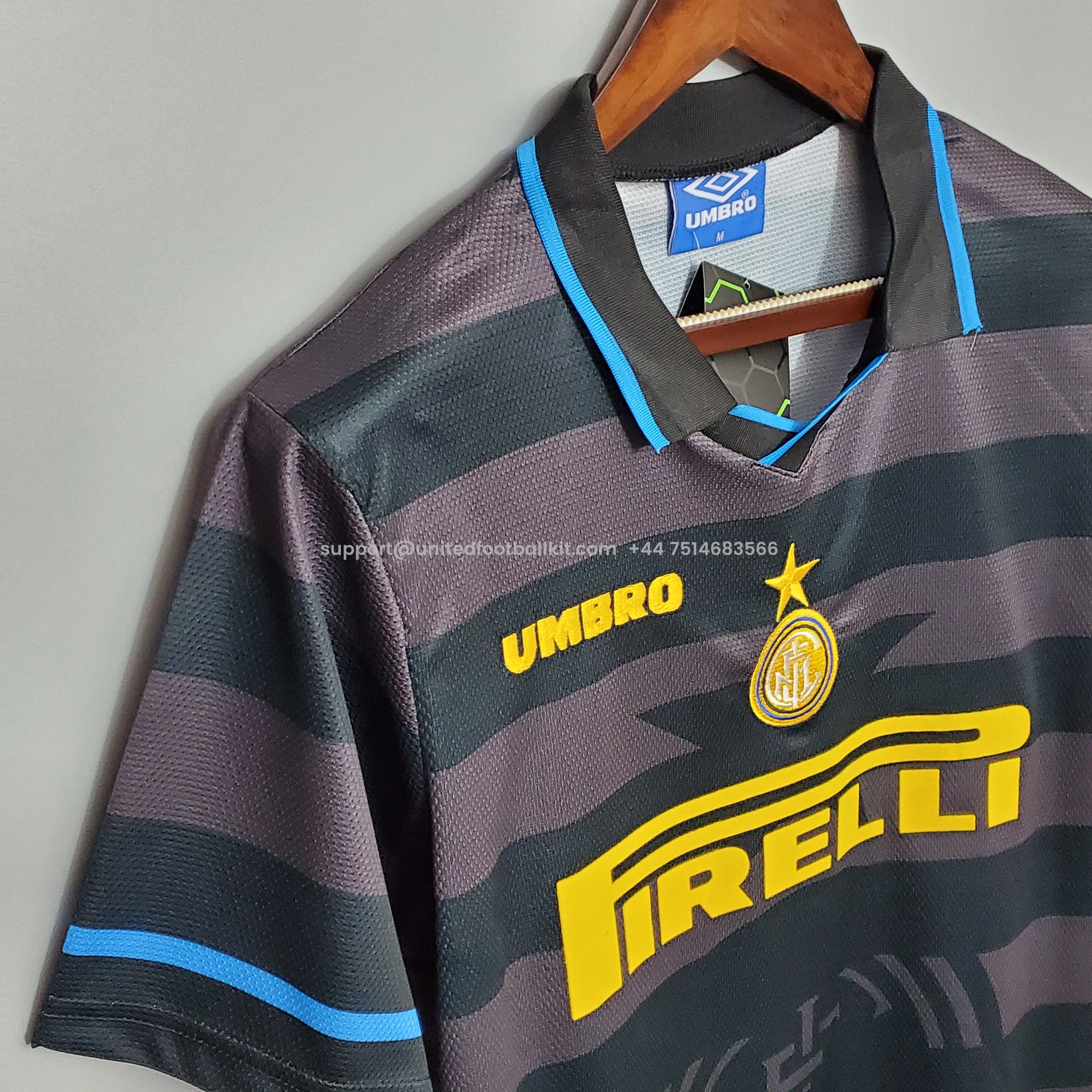 Unitedfootballkit.com | Retro Inter Milan 97-98 Away Stadium Jersey -Customize Name, Number and Patch | Worldwide Shipping