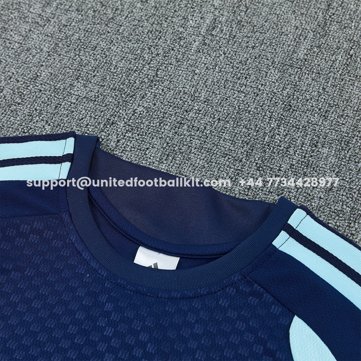 Unitedfootballkit.com | Argentina 2026 Short-Sleeve Training Set - Dark Blue Top and Shorts -Customize Name, Number and Patch | Worldwide Shipping