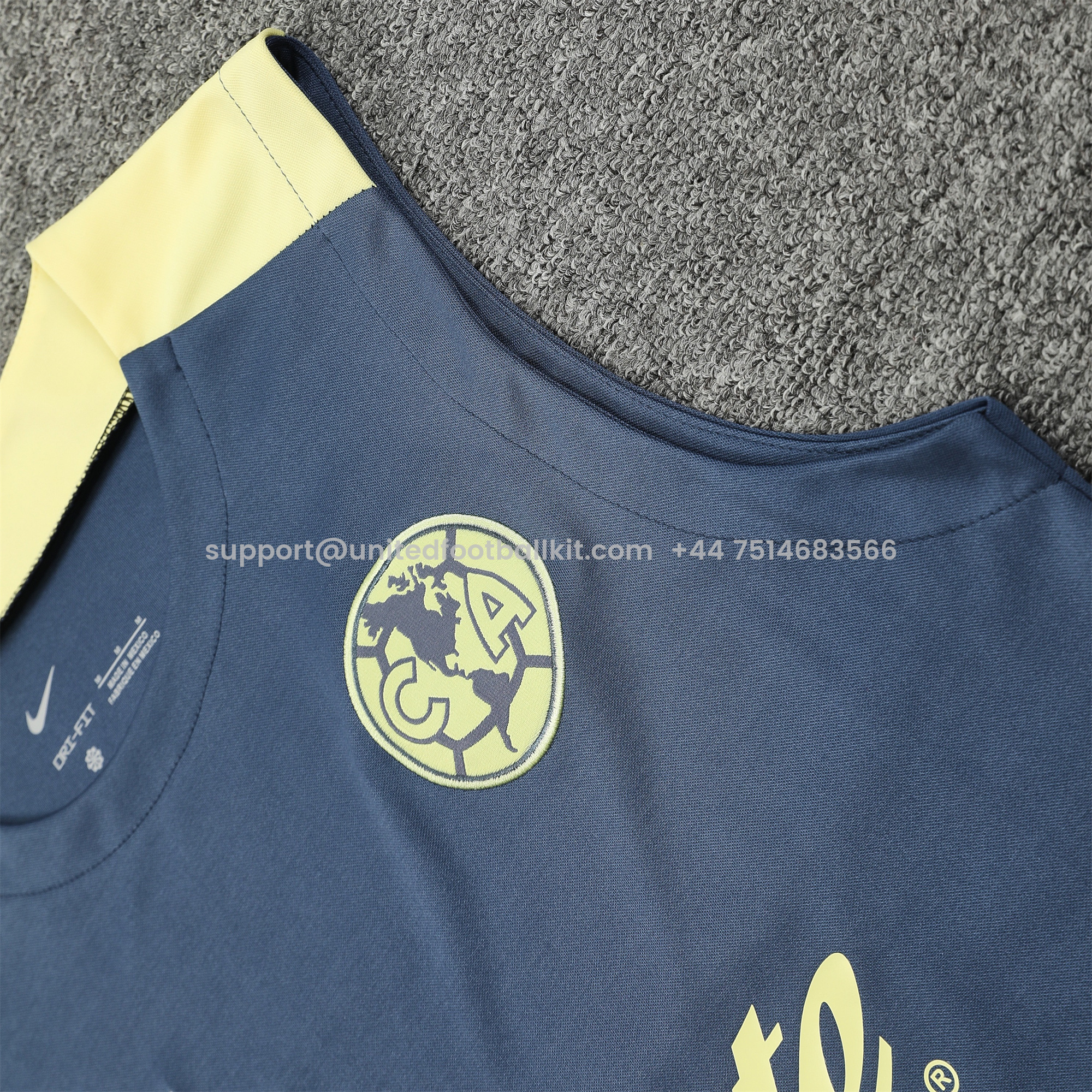 Unitedfootballkit.com | Club América 24-25 Vest Training Set - Grey Vest & Shorts -Customize Name, Number and Patch | Worldwide Shipping