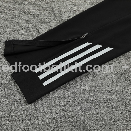 Unitedfootballkit.com | Manchester United 24-25 Kids Long Sleeve Training Set - Black -Customize Name, Number and Patch | Worldwide Shipping