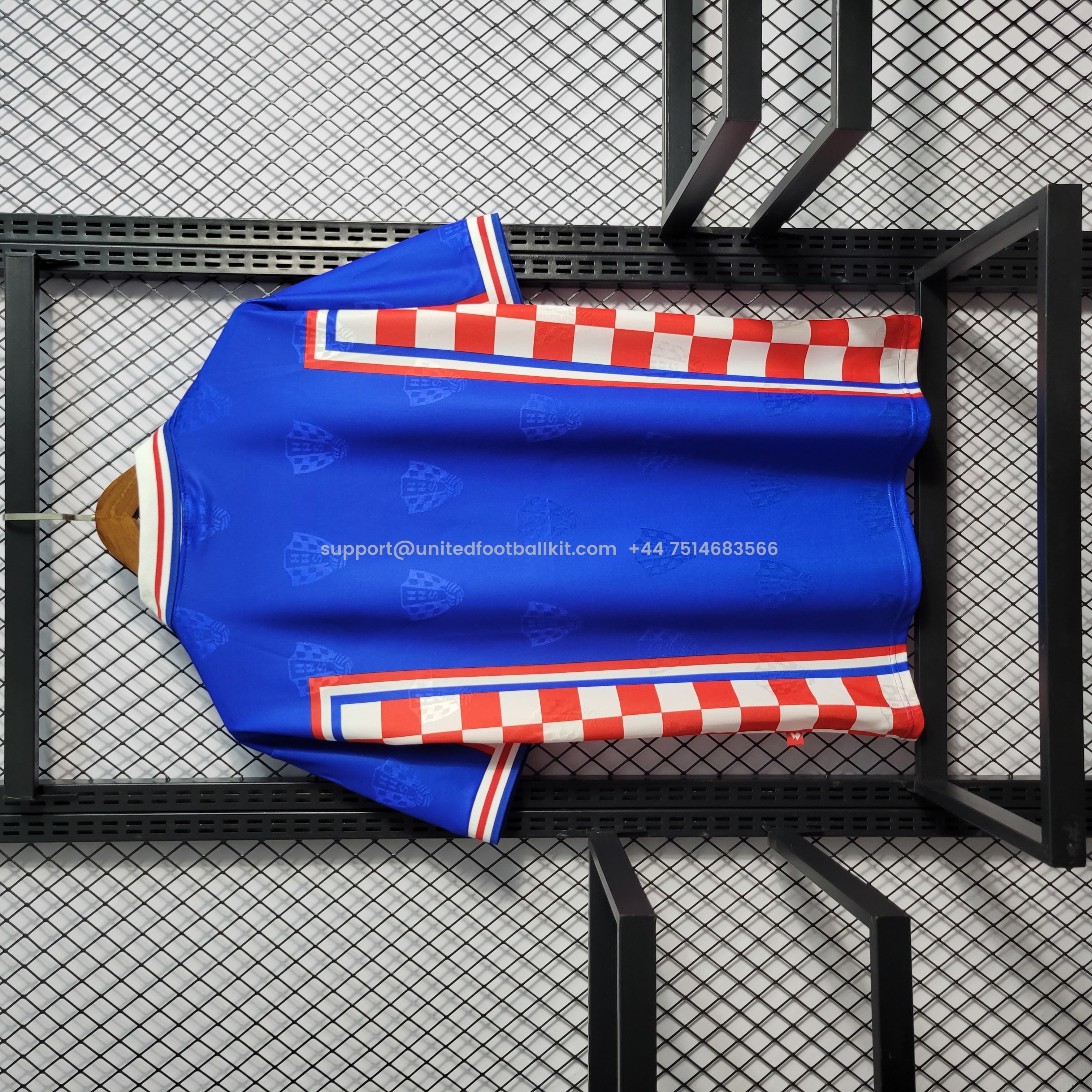 Unitedfootballkit.com | Retro Croatia 1998 Away Stadium Jersey -Customize Name, Number and Patch | Worldwide Shipping
