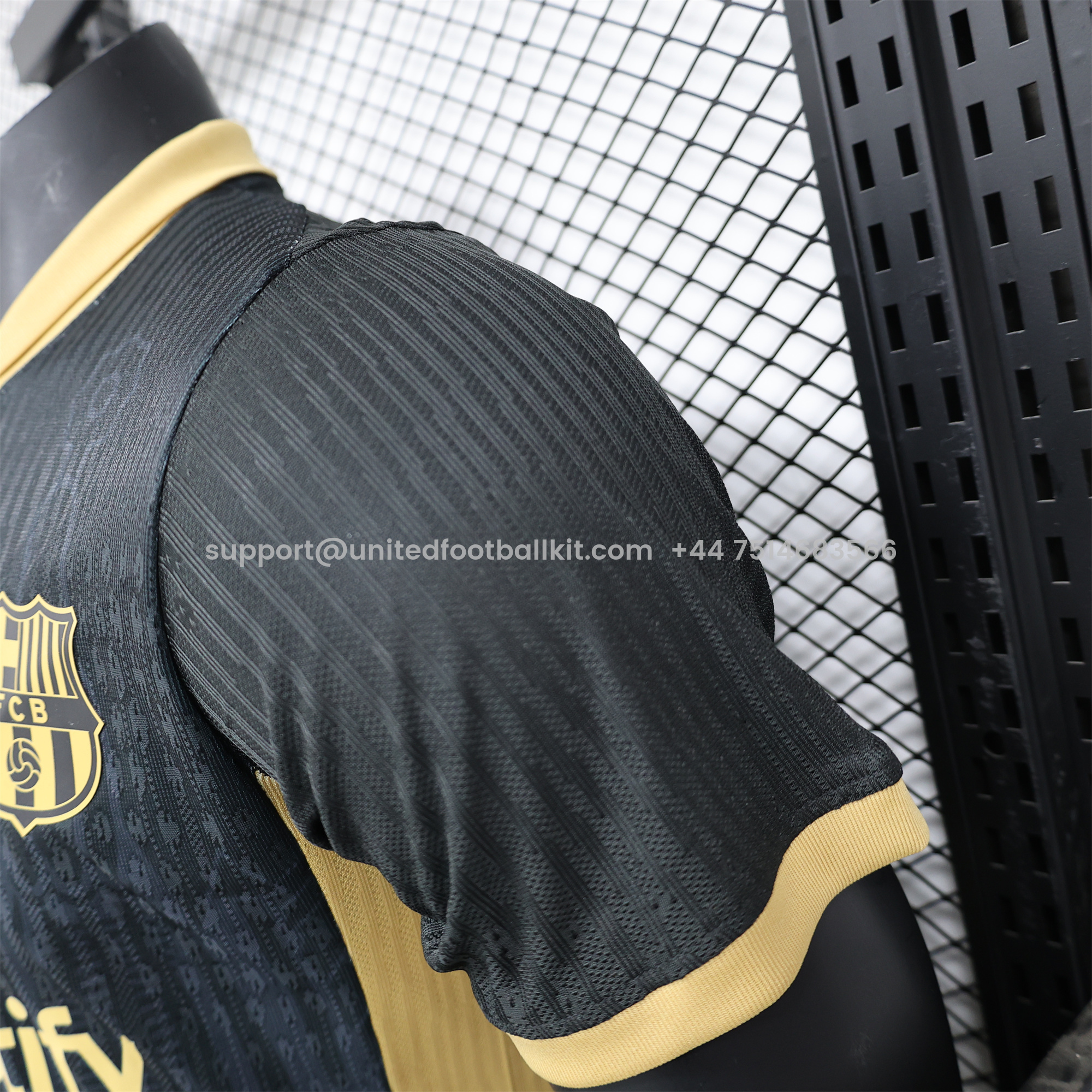 Unitedfootballkit.com | Barcelona 24-25 Black Gold Special Edition Jersey - Player Version -Customize Name, Number and Patch | Worldwide Shipping