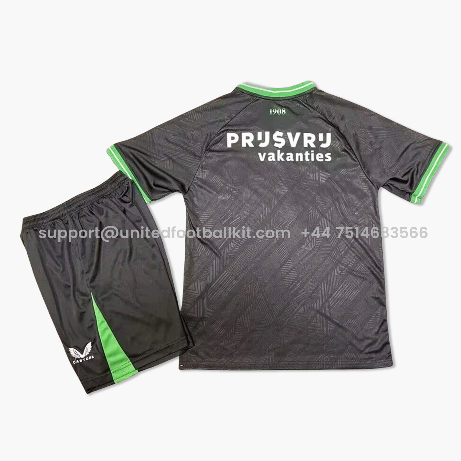 Unitedfootballkit.com | Feyenoord 24-25 Away Kids Kit -Customize Name, Number and Patch | Worldwide Shipping