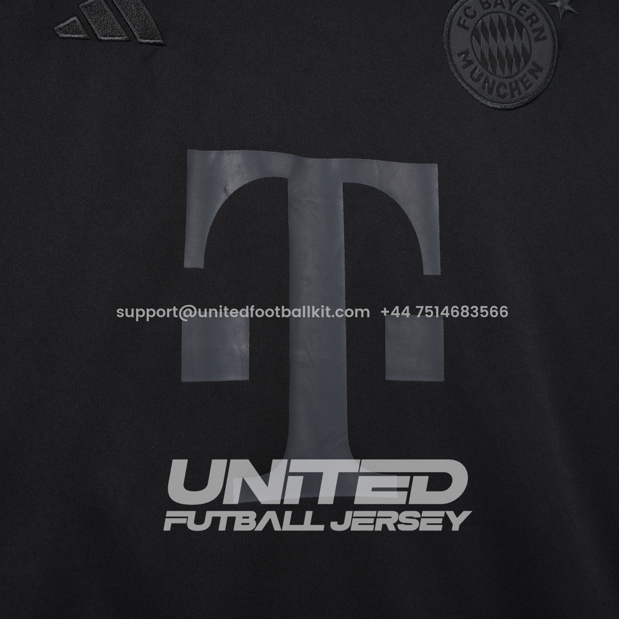 Unitedfootballkit.com | Bayern Munich 24-25 Pure Black Special Edition Jersey - Fans Version -Customize Name, Number and Patch | Worldwide Shipping