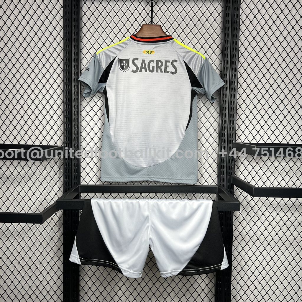 Unitedfootballkit.com | Benfica 24-25 Third Kids Kit -Customize Name, Number and Patch | Worldwide Shipping