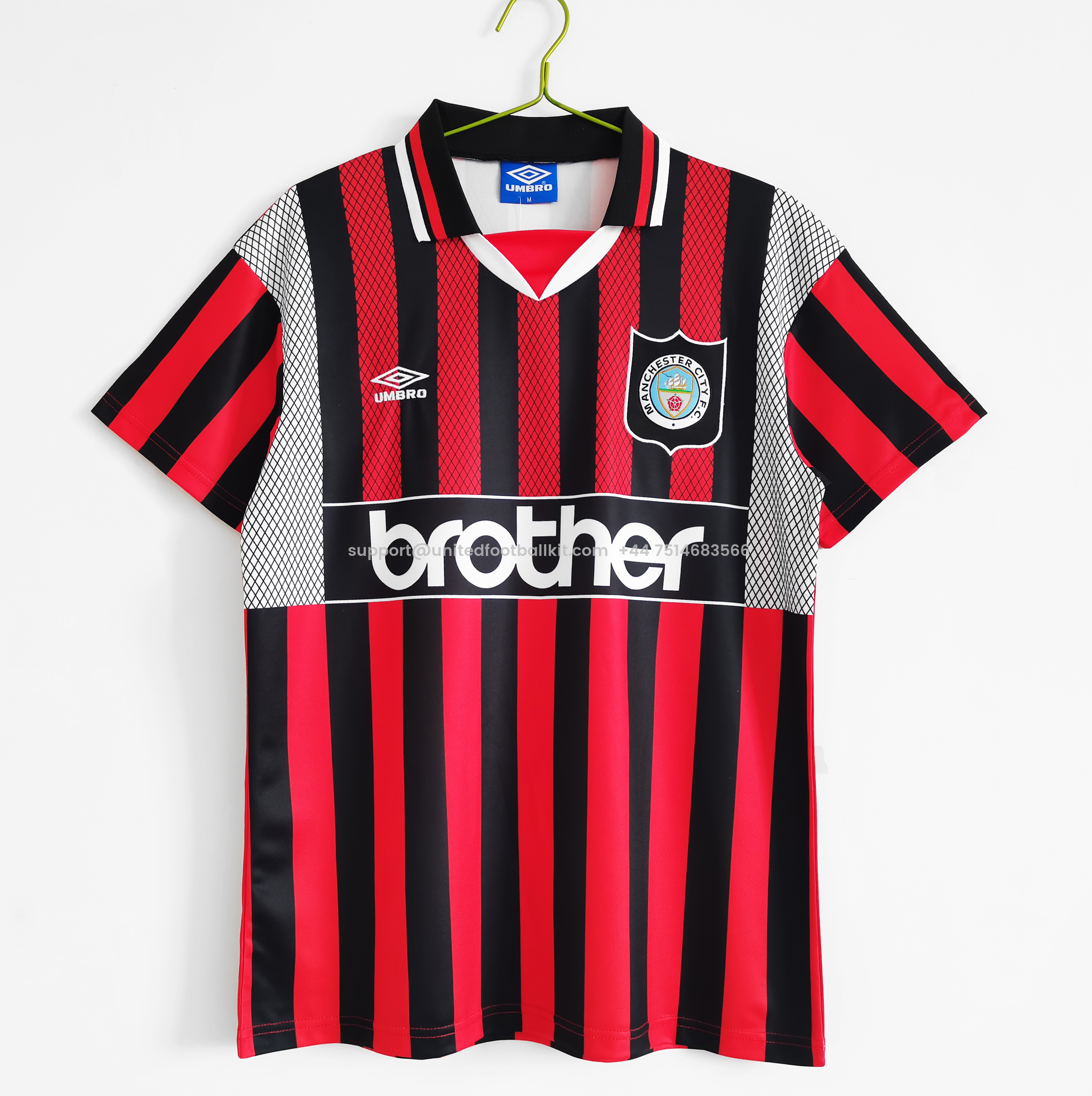 Unitedfootballkit.com | Retro Manchester City 1994-96 Away Stadium Jersey -Customize Name, Number and Patch | Worldwide Shipping