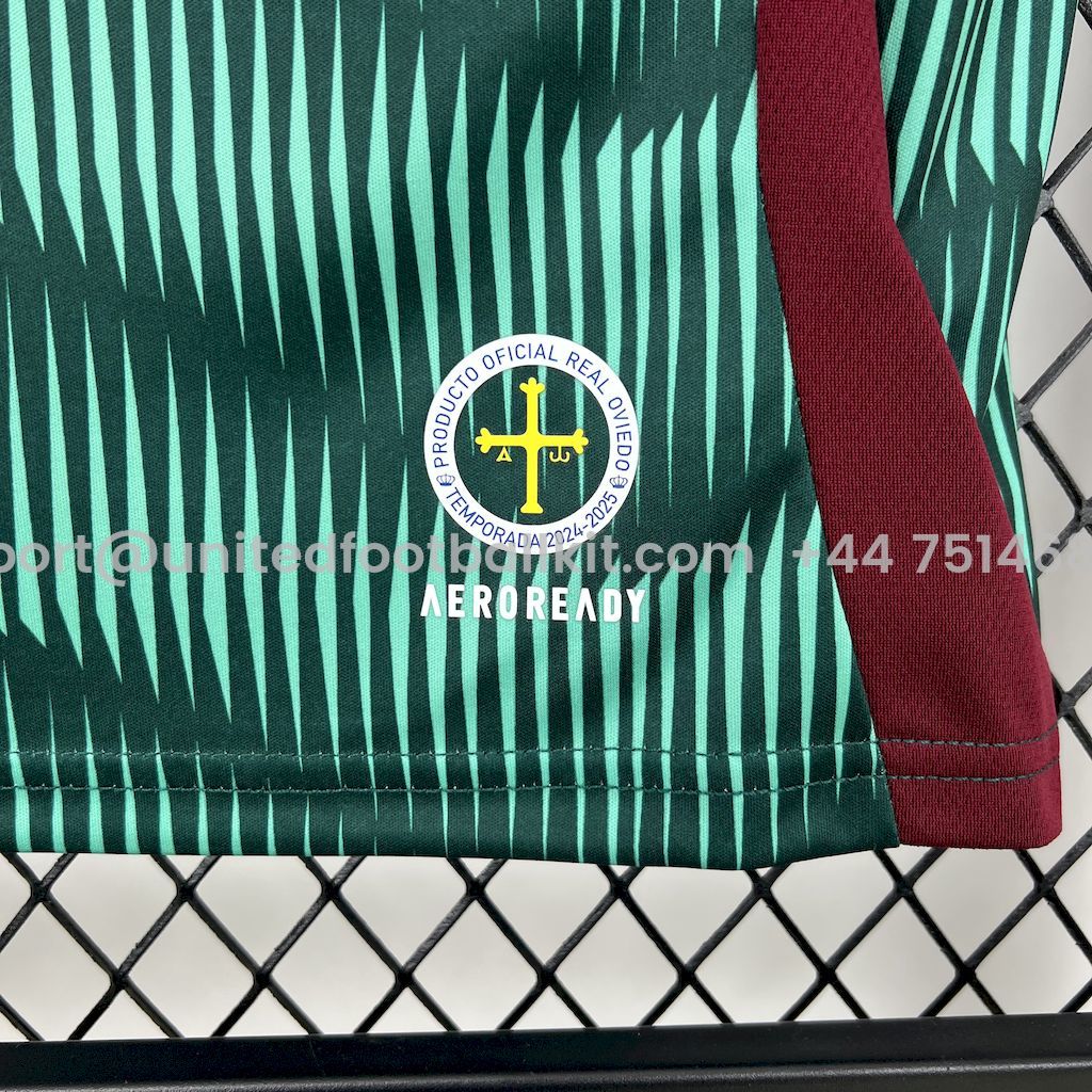 Unitedfootballkit.com | Real Oviedo 24-25 Third Kids Kit -Customize Name, Number and Patch | Worldwide Shipping