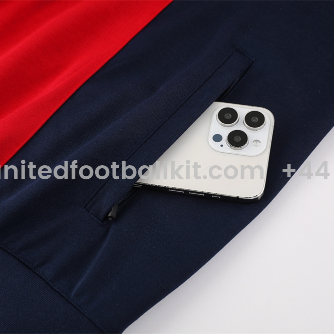 Unitedfootballkit.com | Arsenal 24-25 Originals LFSTLR Training Hoodie Set - Red Hoodie and Deep Blue Pants -Customize Name, Number and Patch | Worldwide Shipping