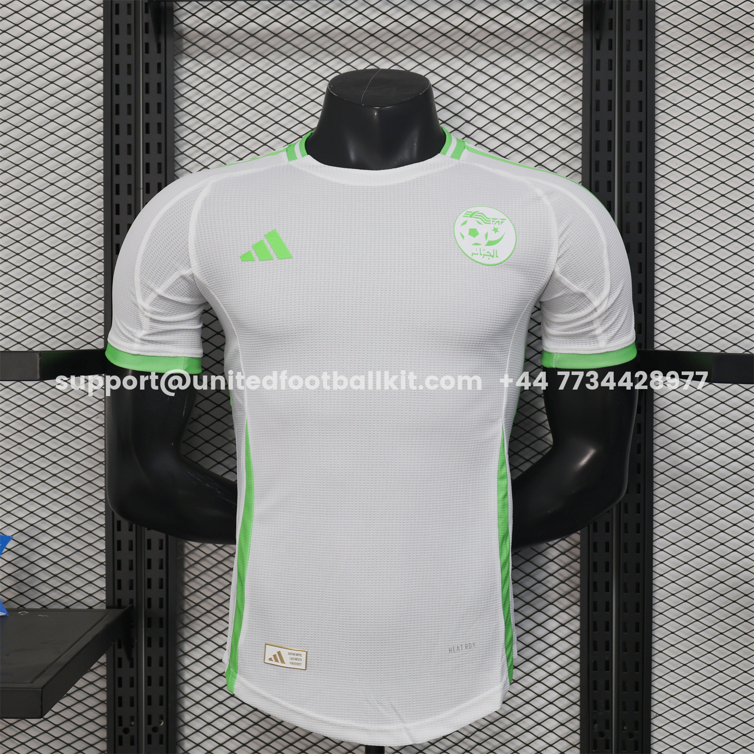 Unitedfootballkit.com | Algeria 25-26 Whie Jersey with Green - Player Version -Customize Name, Number and Patch | Worldwide Shipping